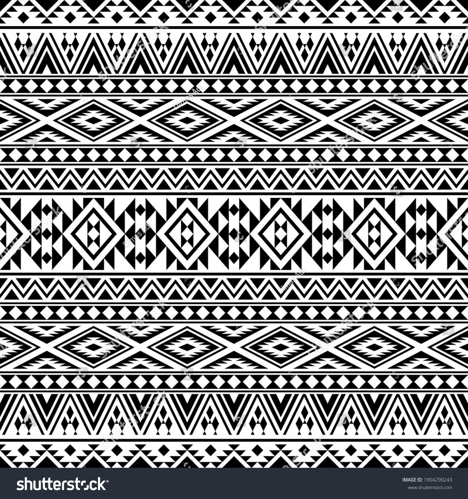 Ikat Semless Pattern Traditional Design Texture Stock Vector (Royalty ...