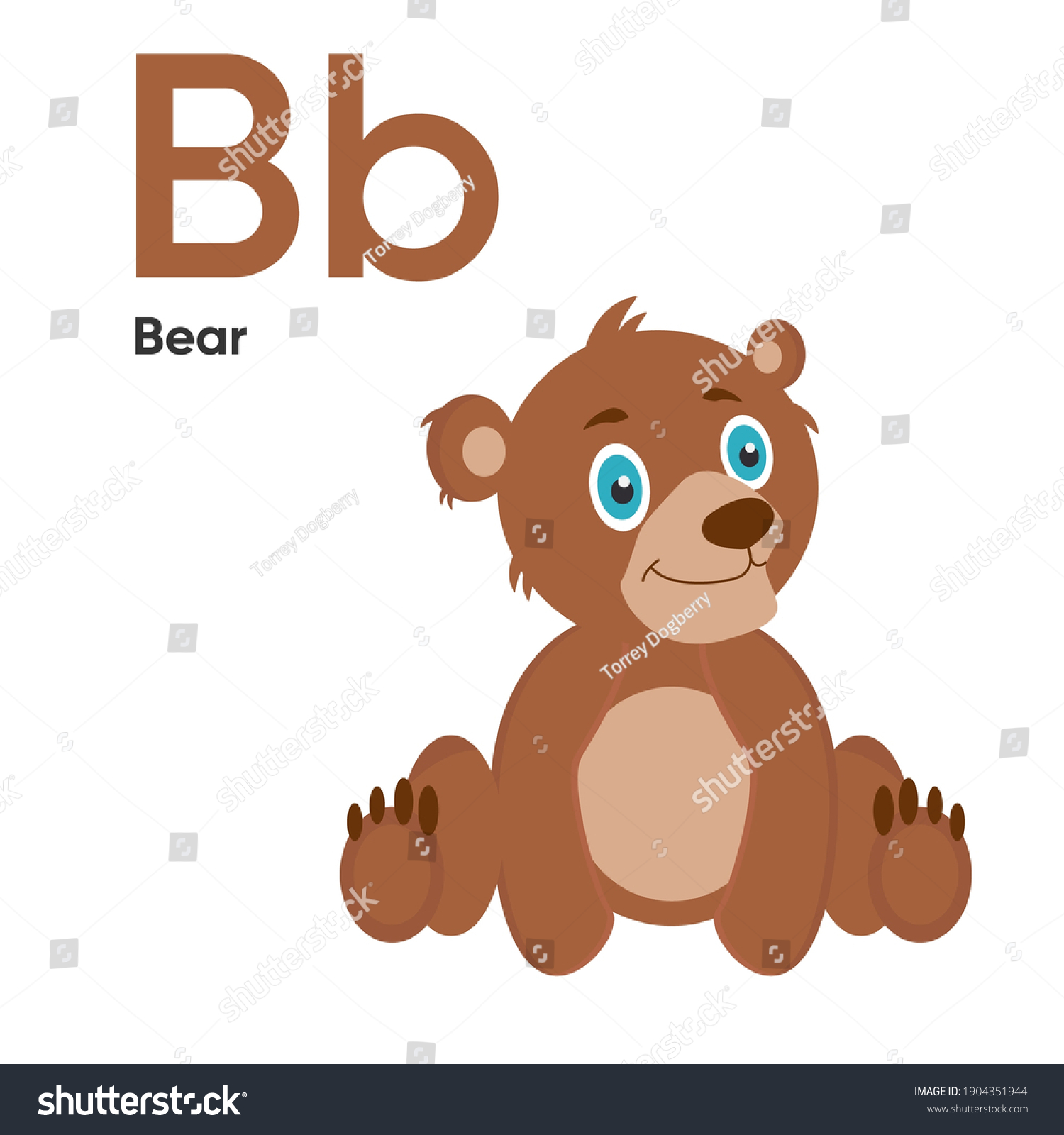 Cute Animal Alphabet Series Az Vector Stock Vector (Royalty Free ...