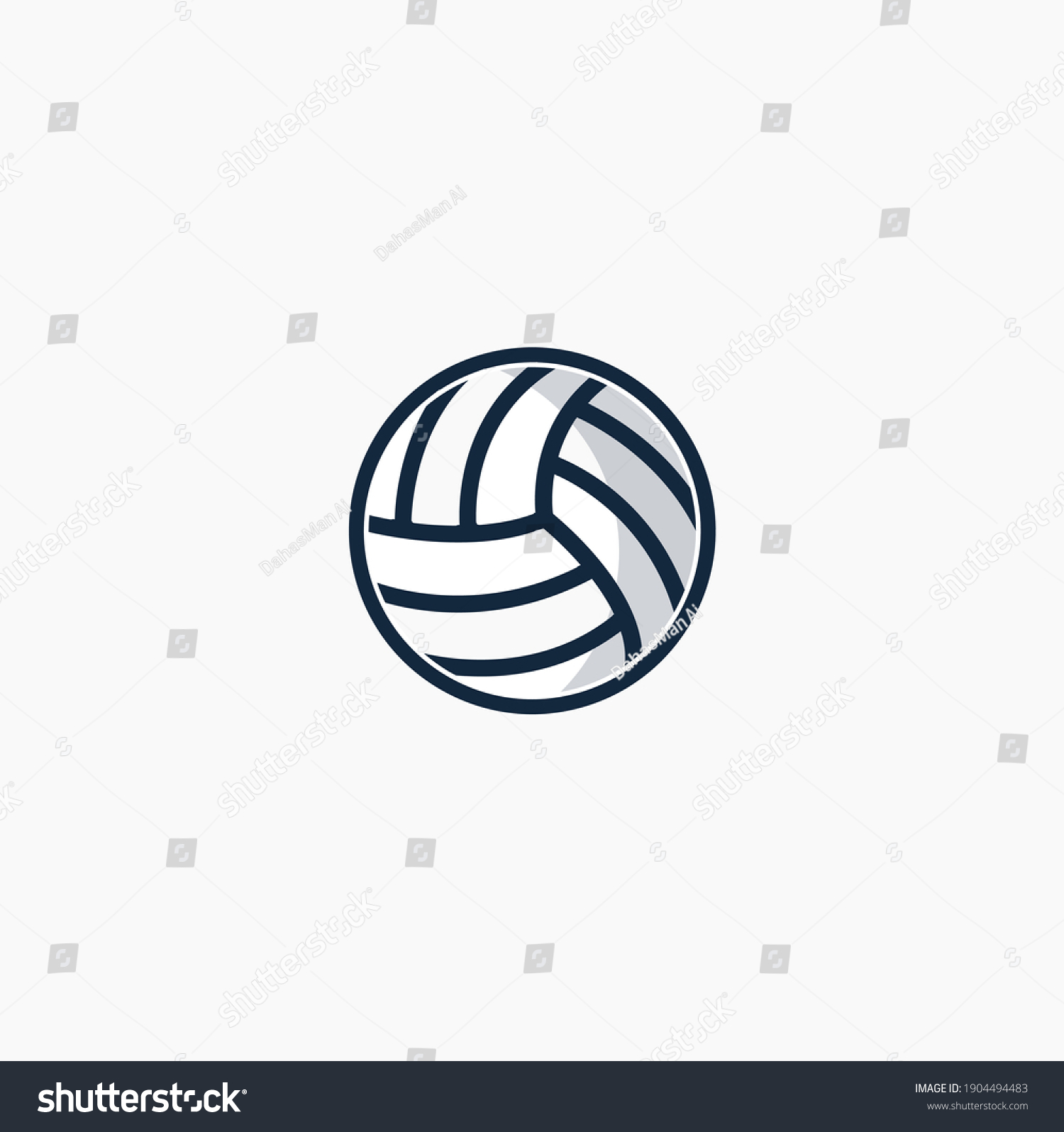 Volleyball Ball Logo College Tournament Stock Vector (Royalty Free ...