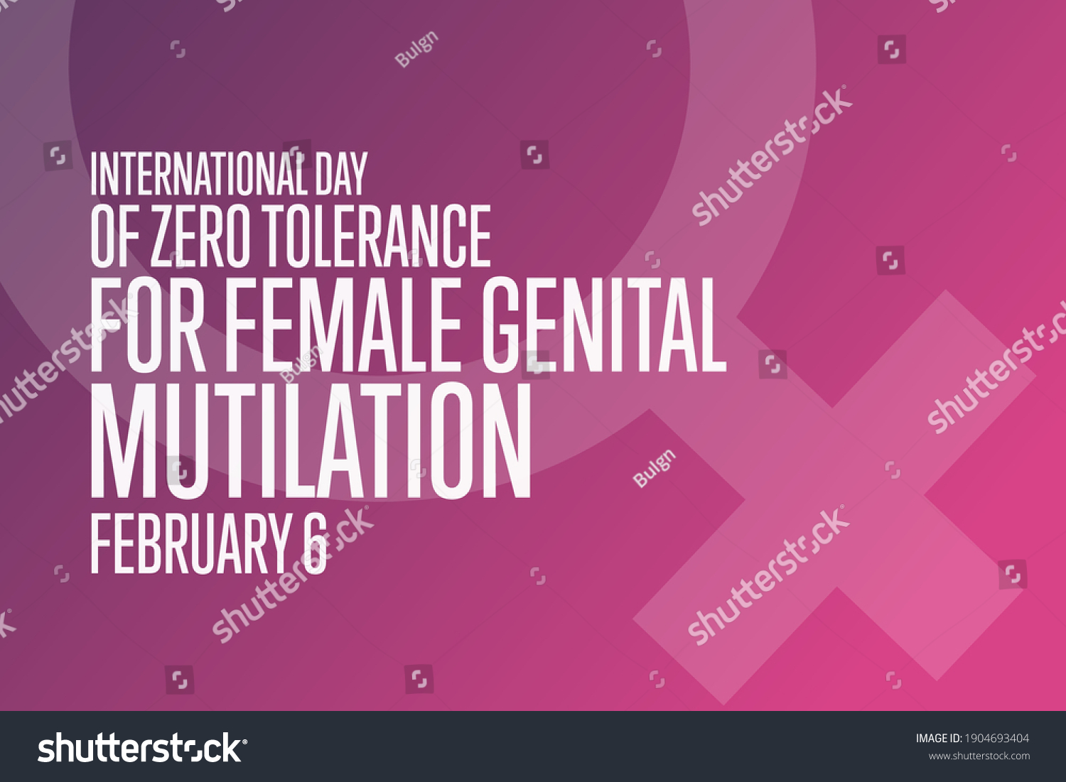 International Day Zero Tolerance Female Genital Stock Vector Royalty Free 1904693404 0434