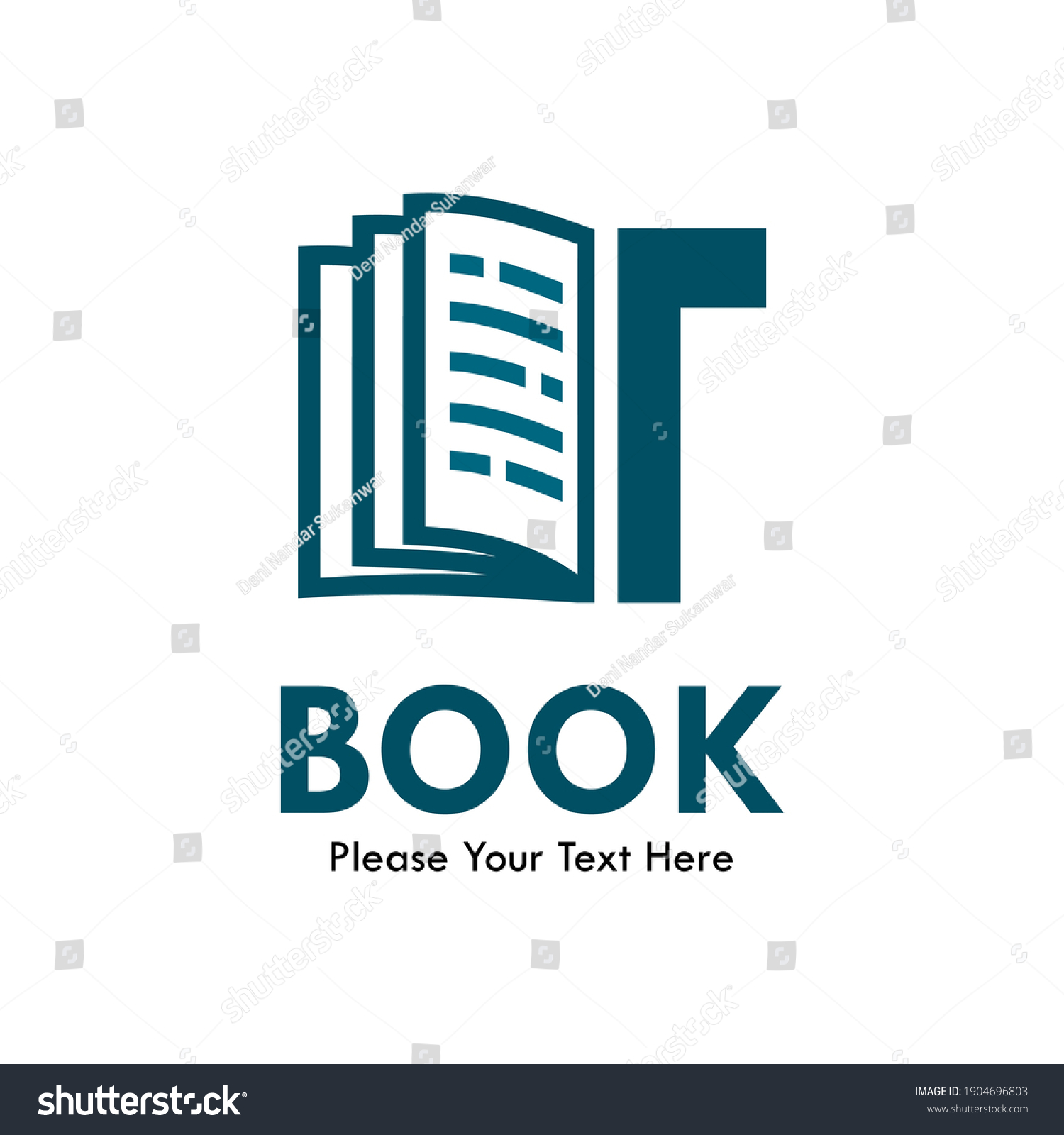 Letter T Book Logo Template Illustration Stock Vector Royalty Free