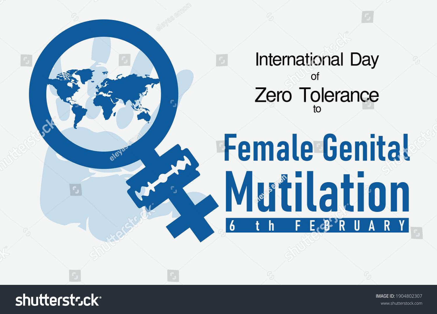 International Day Zero Tolerance Female Genital Stock Vector Royalty Free 1904802307 3690