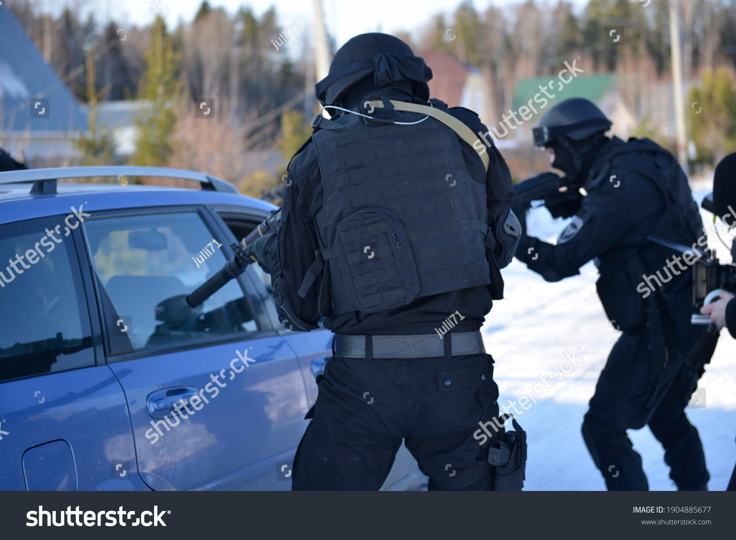 Actors Play Special Forces Soldiers On Stock Photo 1904885677 ...