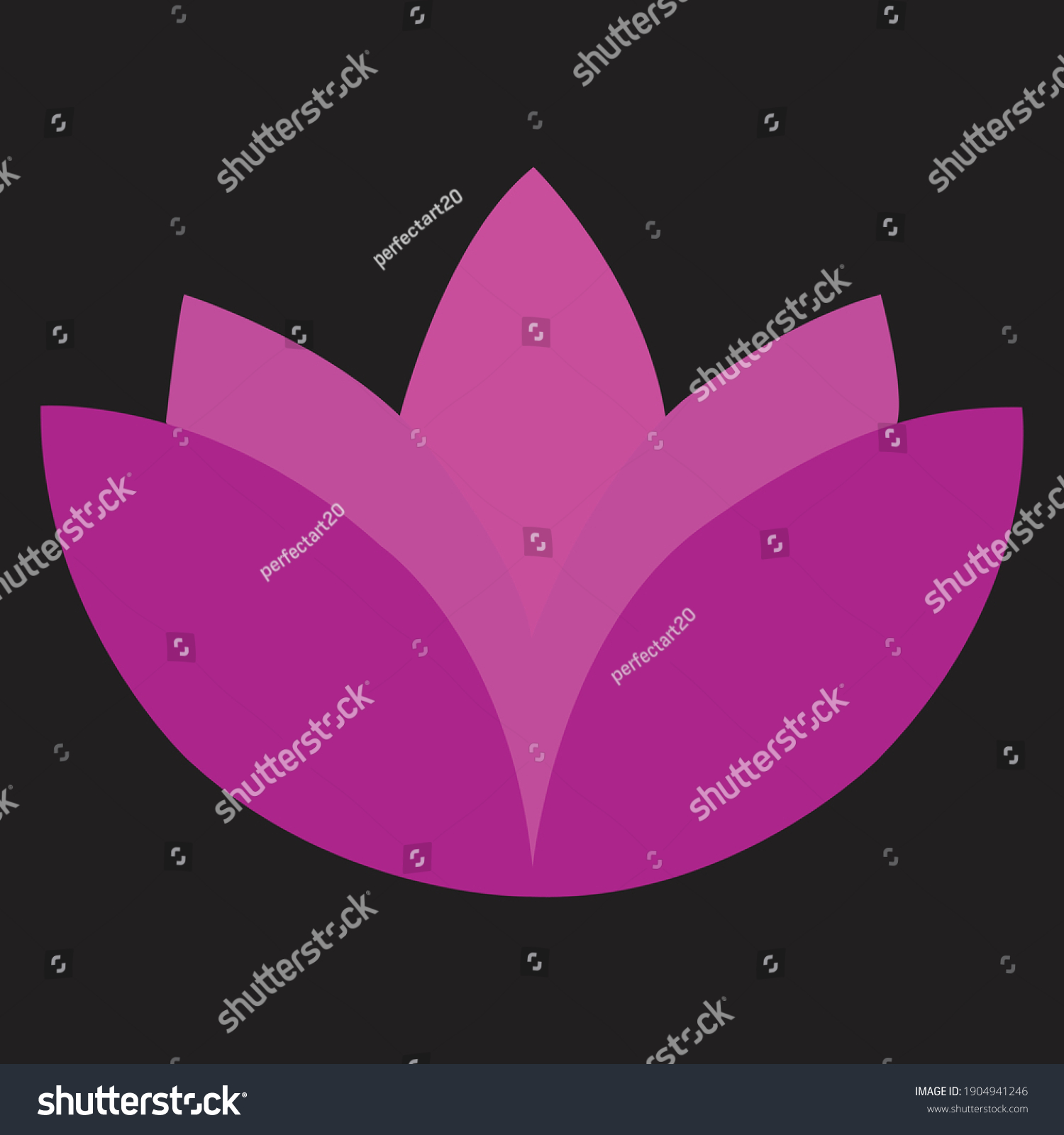 Lotus Flower Vector Pink Lotus Flower Stock Vector Royalty Free 1904941246 Shutterstock 1816