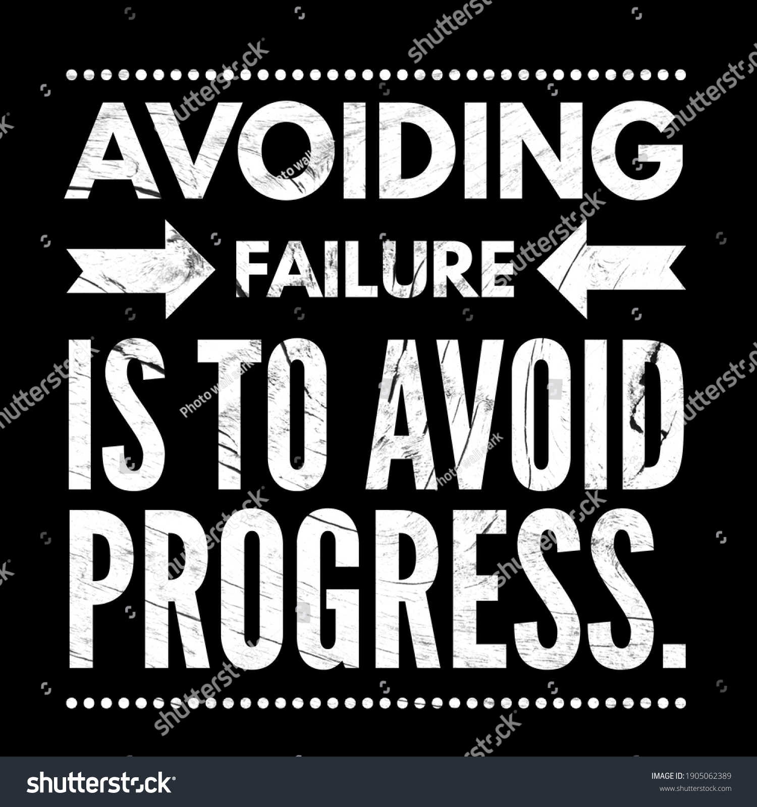 Avoiding Failure Avoid Progress Motivational Success Stock Illustration ...