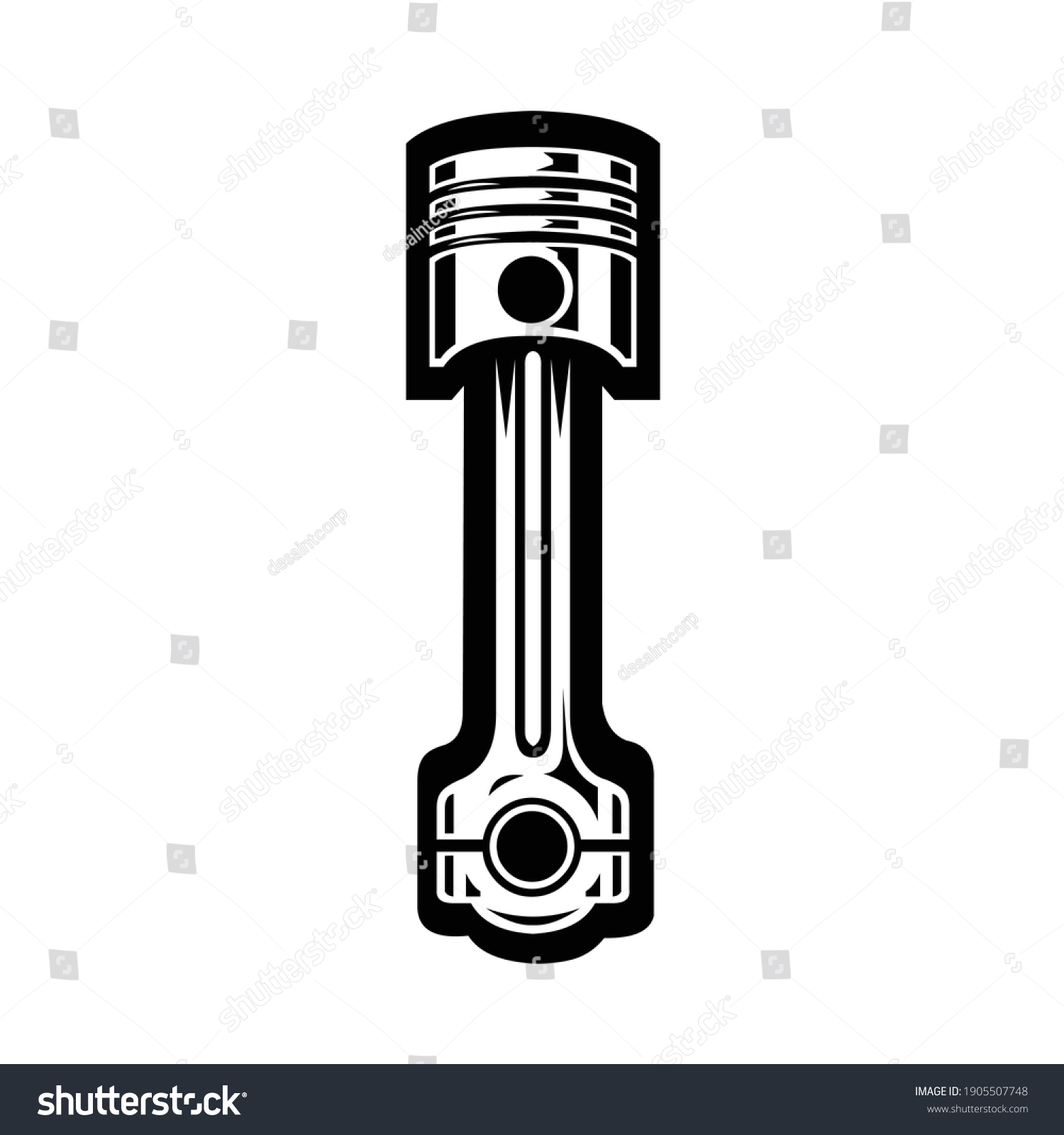 Piston Engine Vector Image Isolated Best Stock Vector (Royalty Free ...