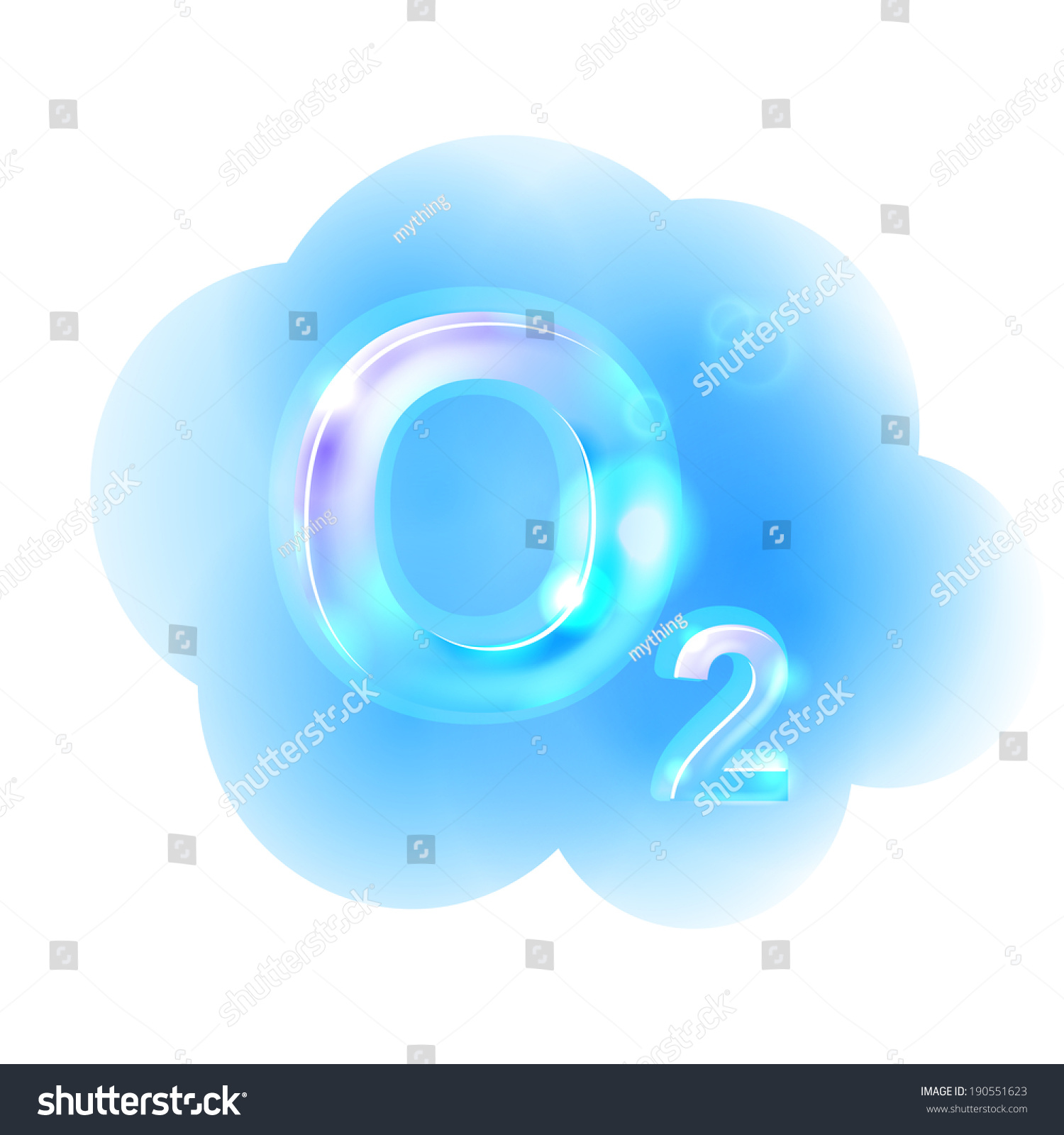 Oxigen Formula Raster Version Stock Illustration 190551623 