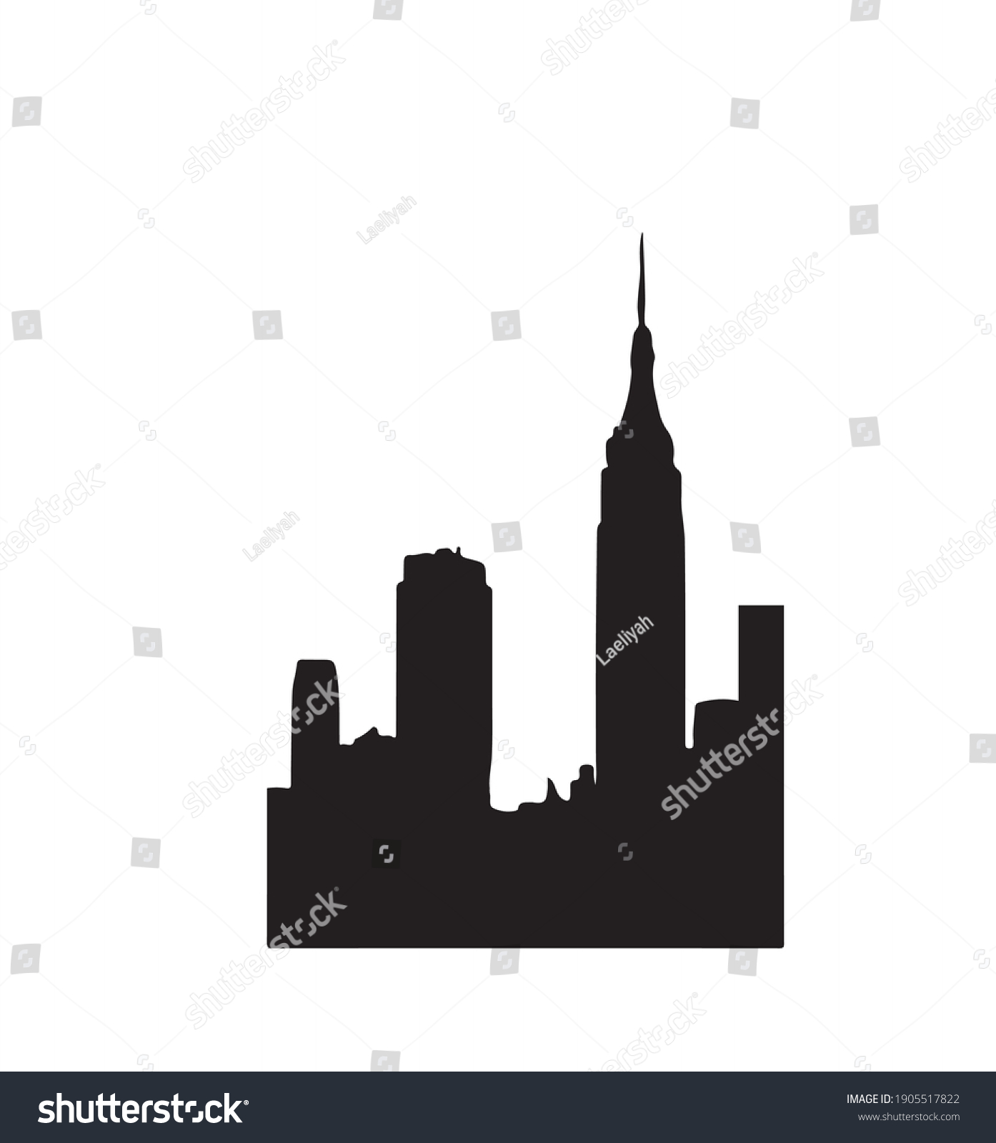 Silhouette Buildings Cityscape Skyline Illustrator Stock Vector Silhouette Buildings Cityscape Skyline Illustrator Stock Vector