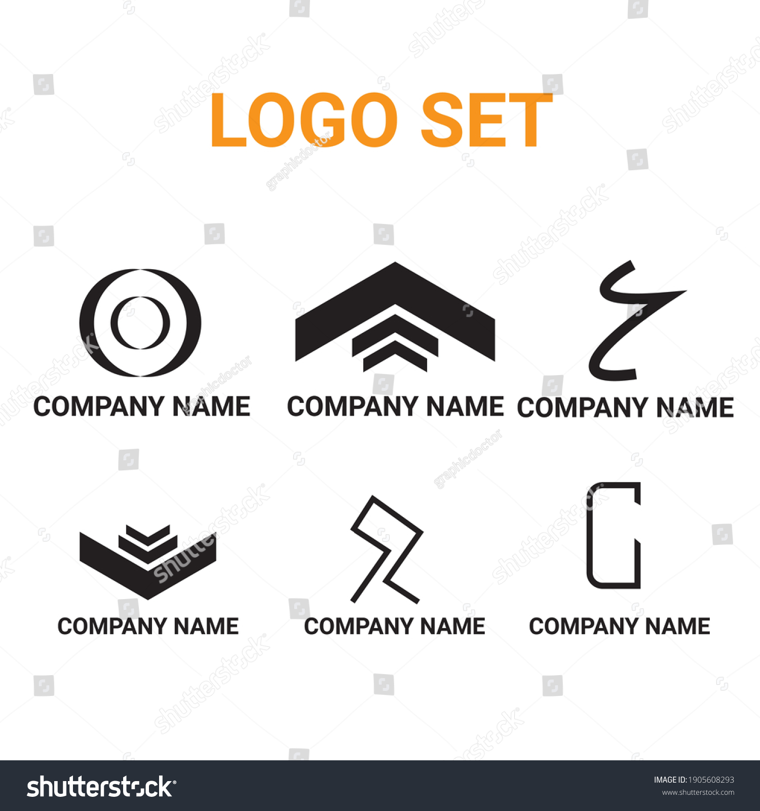 Logo Setlogo Demo Logocompany Logo Stock Vector (Royalty Free