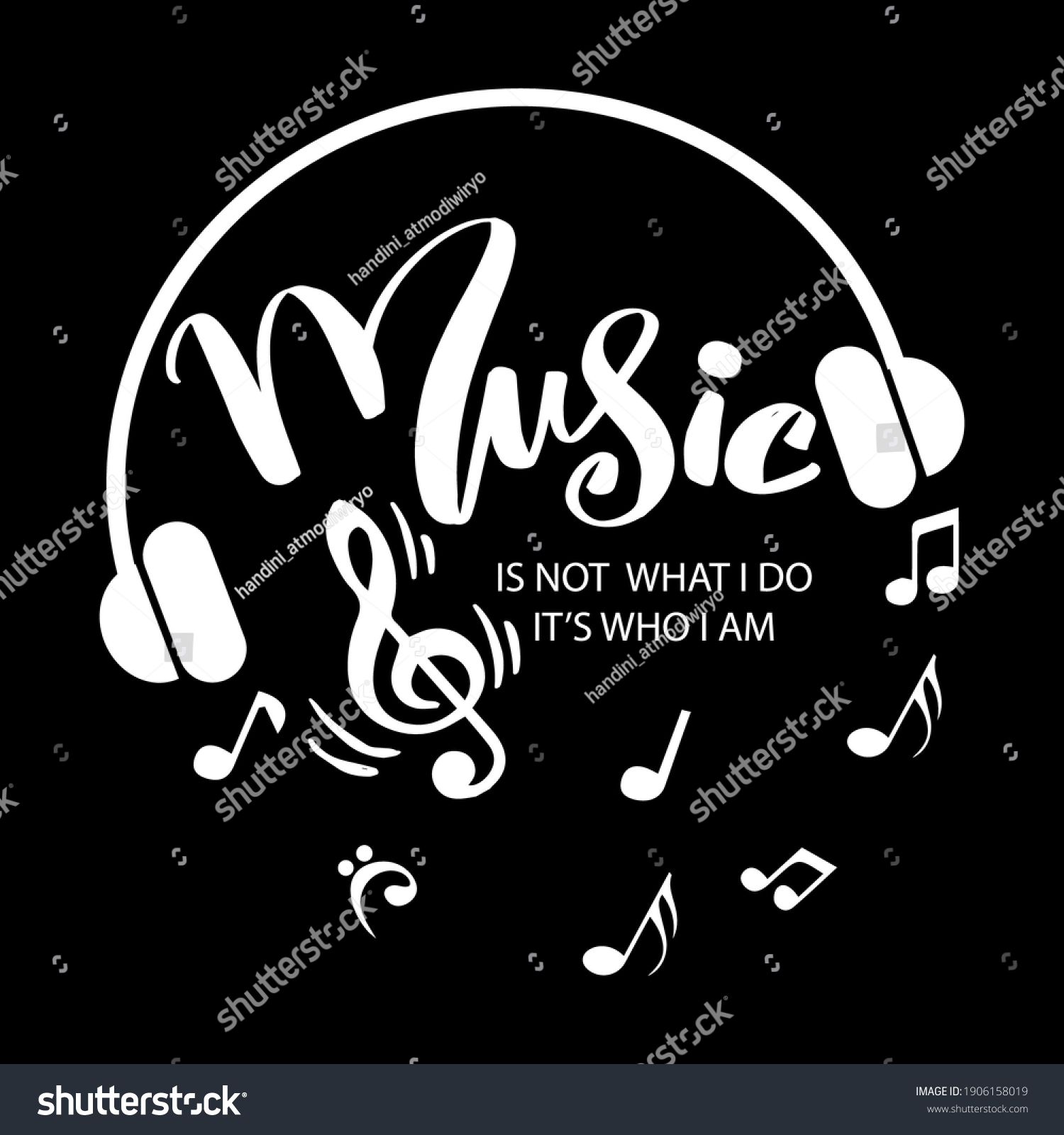 Music Not What Do Who Motivational Stock Vector (Royalty Free ...