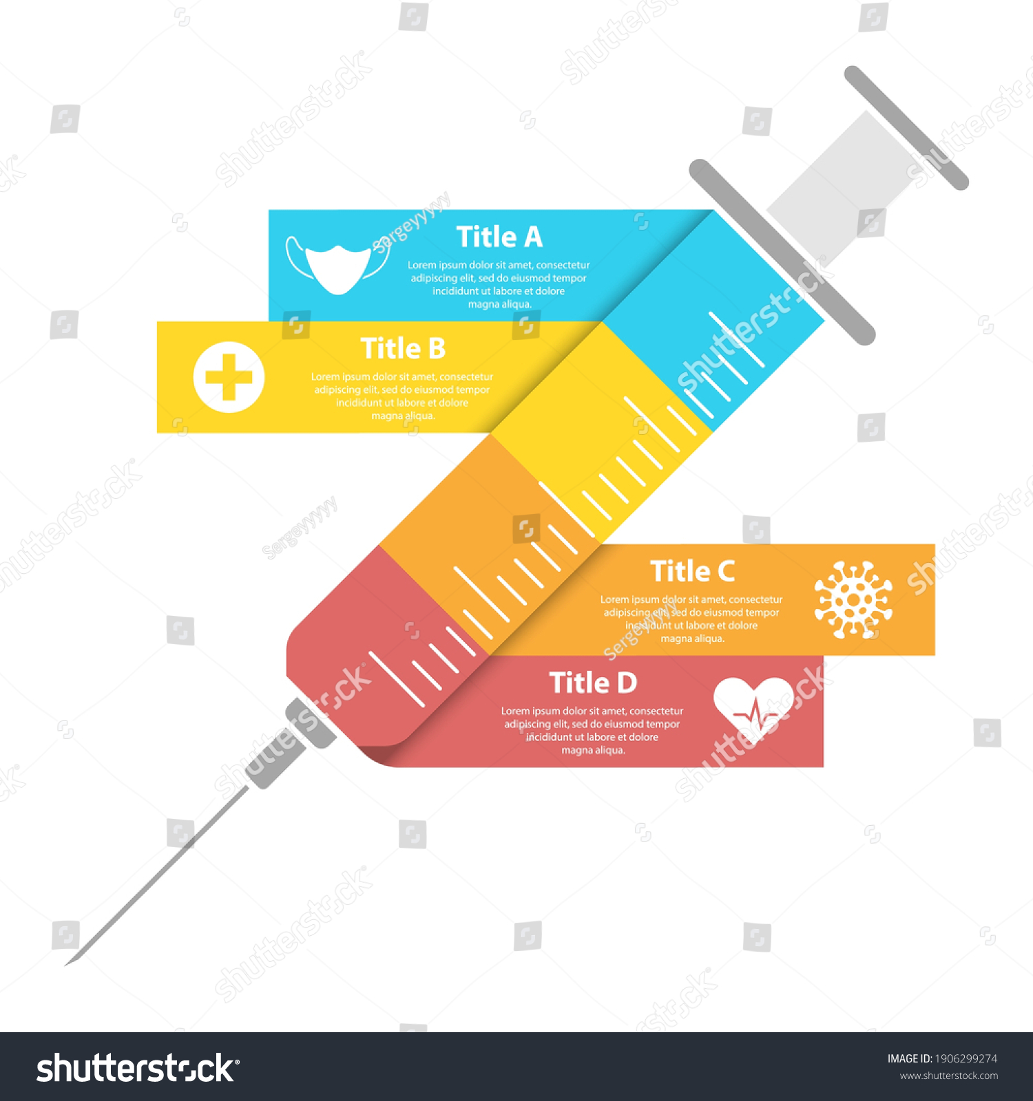 Abstract Syringe Infographic Medical Healthcare Template Stock Vector ...