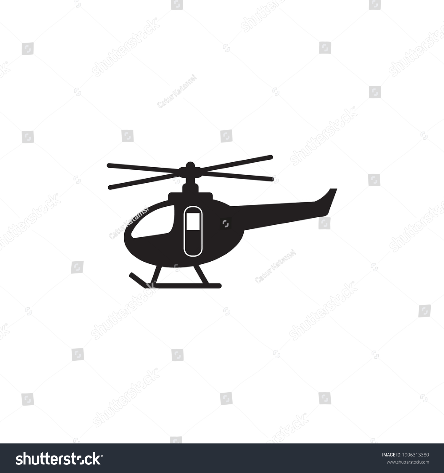 Helicopter Icon Logo Vector Design Template Stock Vector (Royalty Free ...