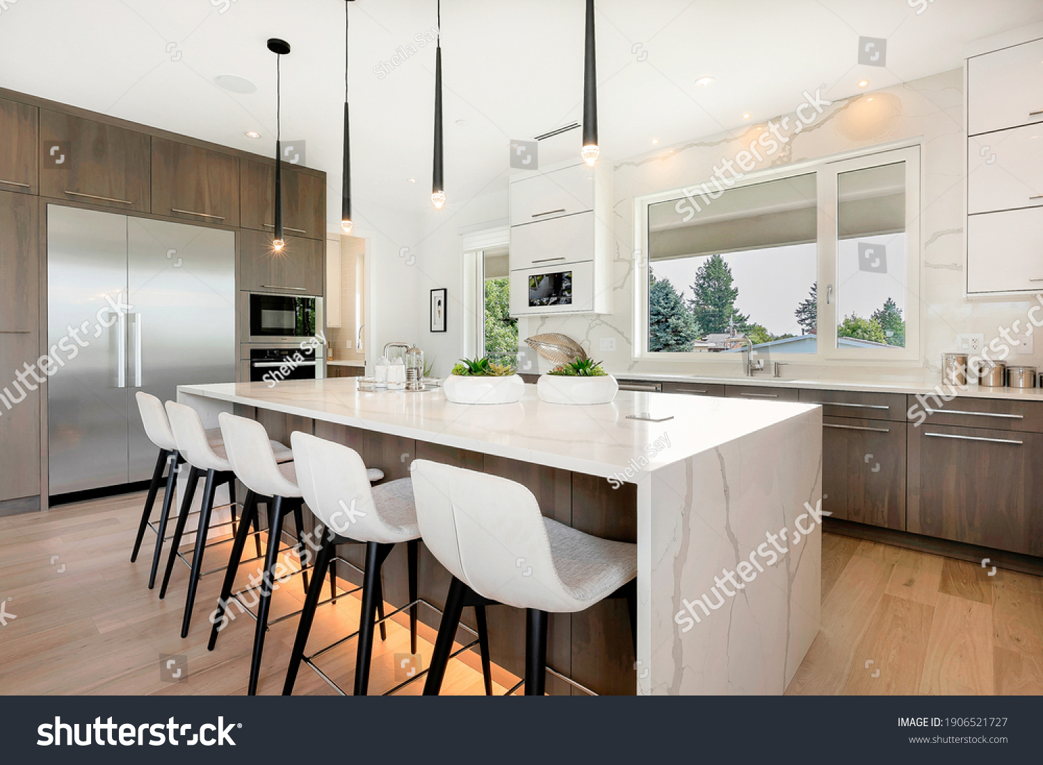 Elegant House Open Concept Luxury Furnishings Stock Photo 1906521727 ...