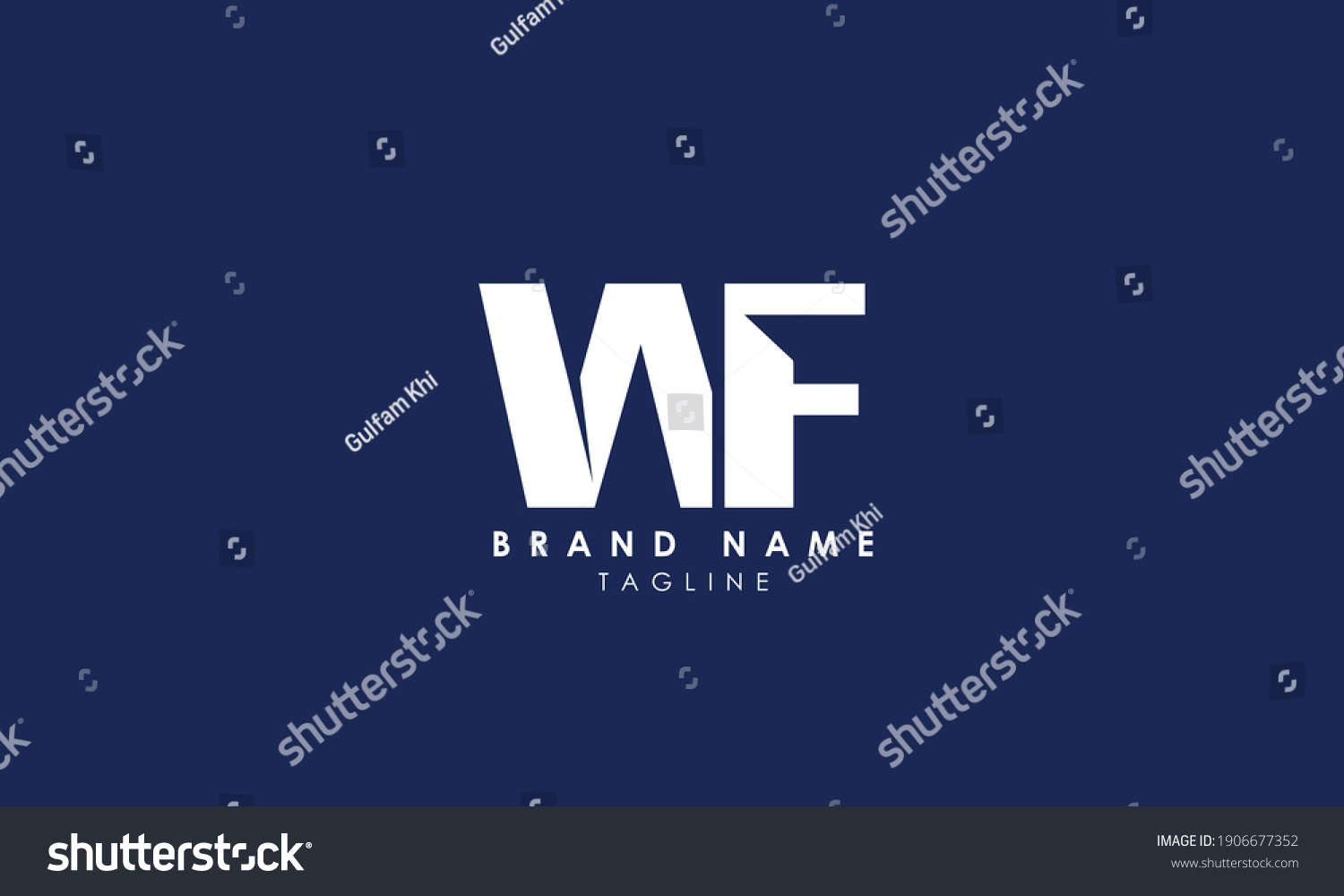 Alphabet Letters Initials Monogram Logo Wf Stock Vector (Royalty Free ...