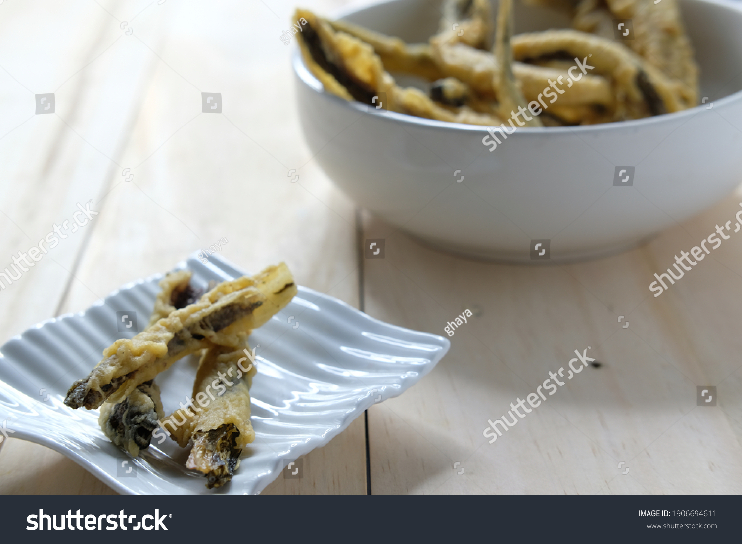 Keripik Belut Chips Eel Traditional Indonesian Stock Photo 1906694611