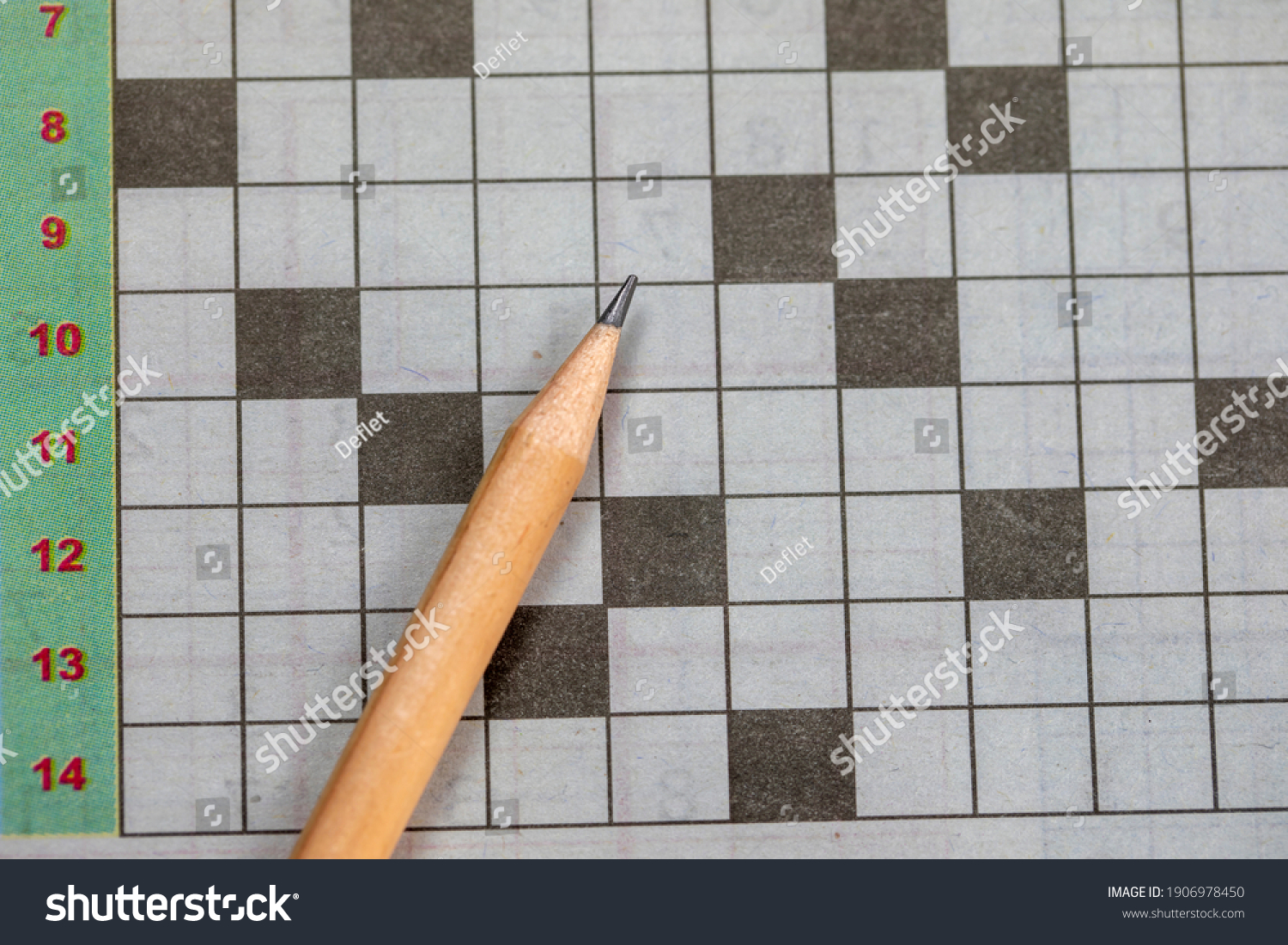 Alzheimer Concept Crossword Puzzle Pencil Stock Photo 1906978450