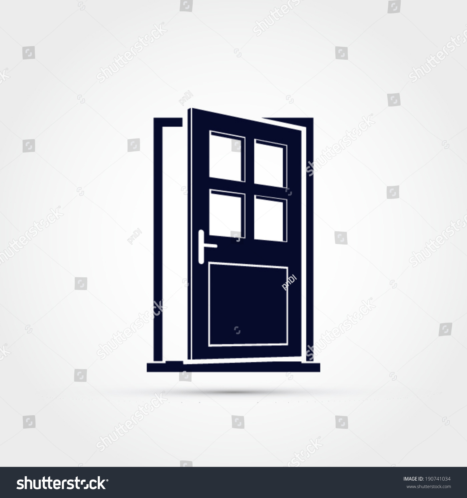 Open Door Icon Stock Vector Royalty Free 190741034 Shutterstock