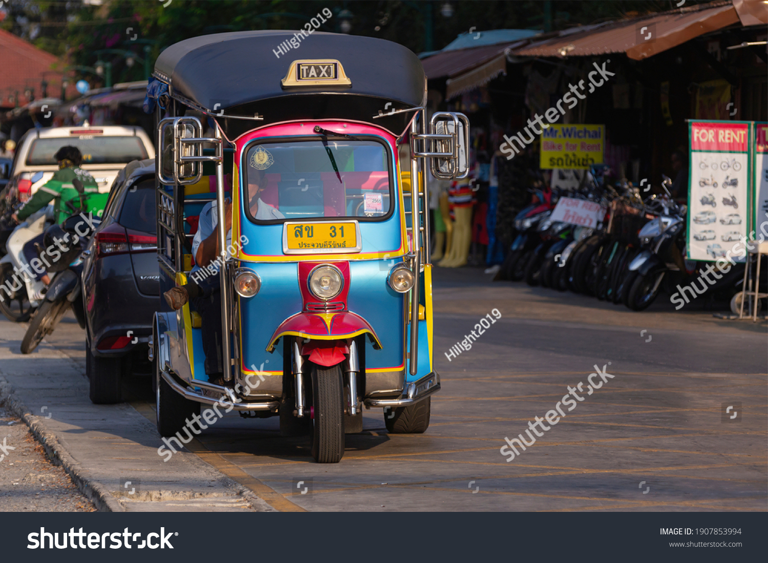 Tuktuk Vehicle Registration Number Sork 21 Stock Photo 1907853994 