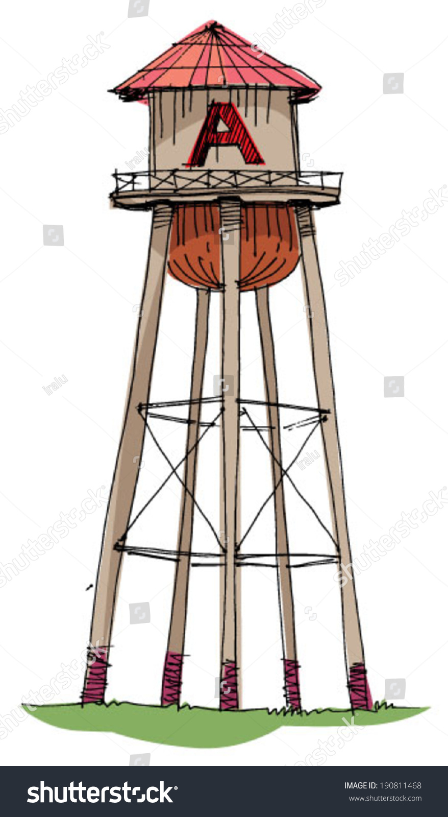 water tower cartoon