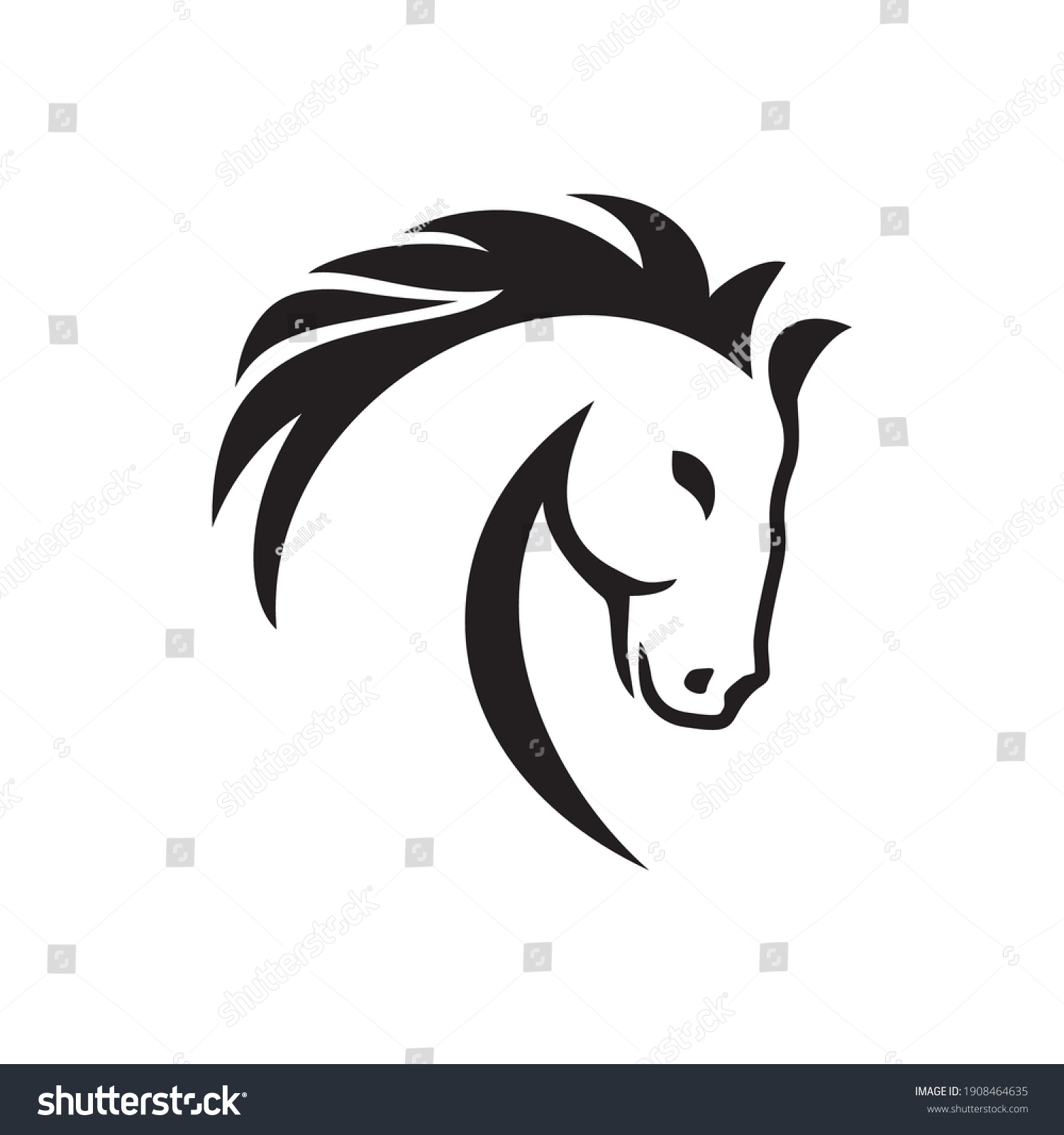 Horse Head Icon Can Be Used Stock Vector (royalty Free) 1908464635 