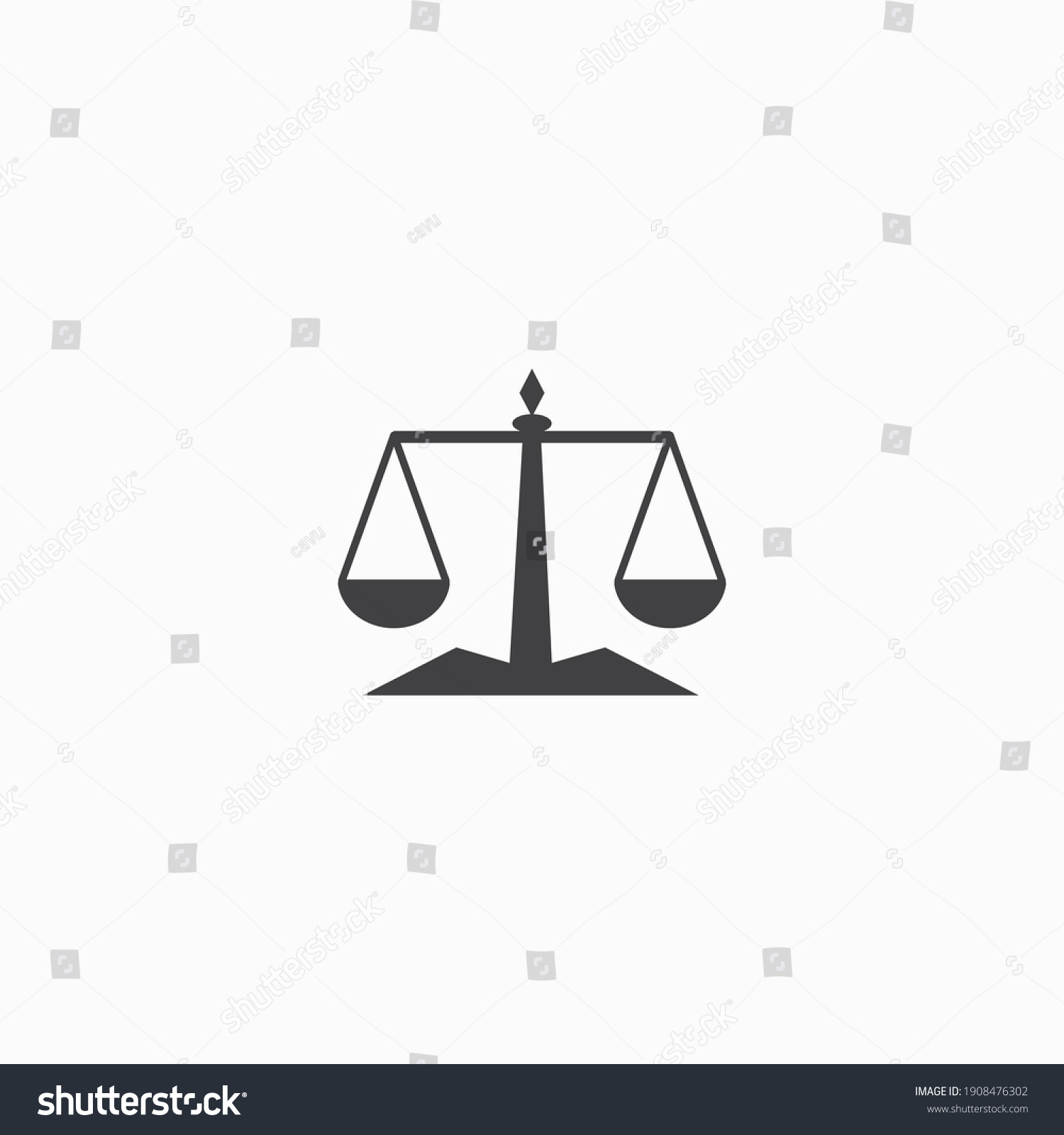 Scales Justice Icon Vector Logo Design Stock Vector (Royalty Free ...