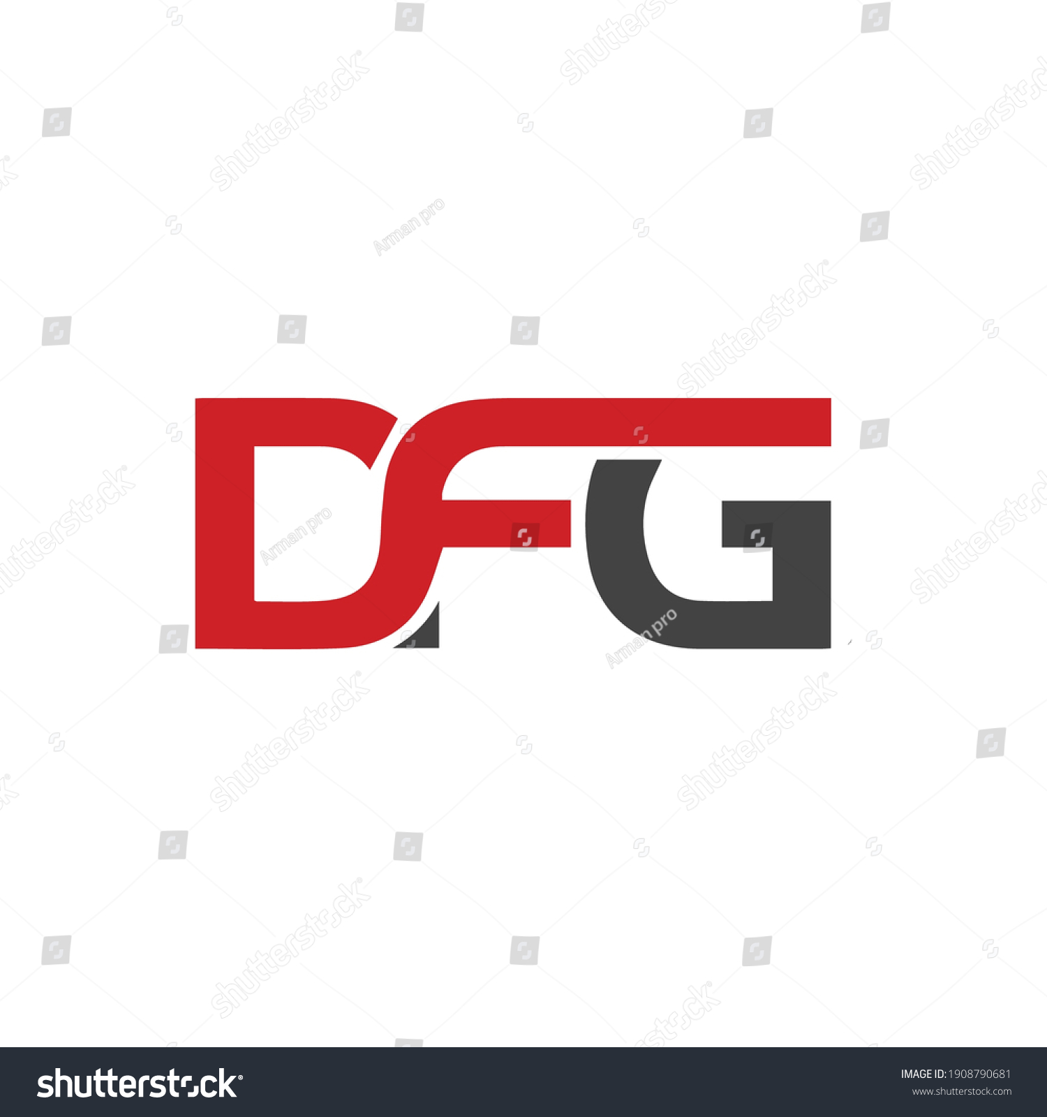 Dfg Letter Logo Design Vector Stock Vector (Royalty Free) 1908790681 ...