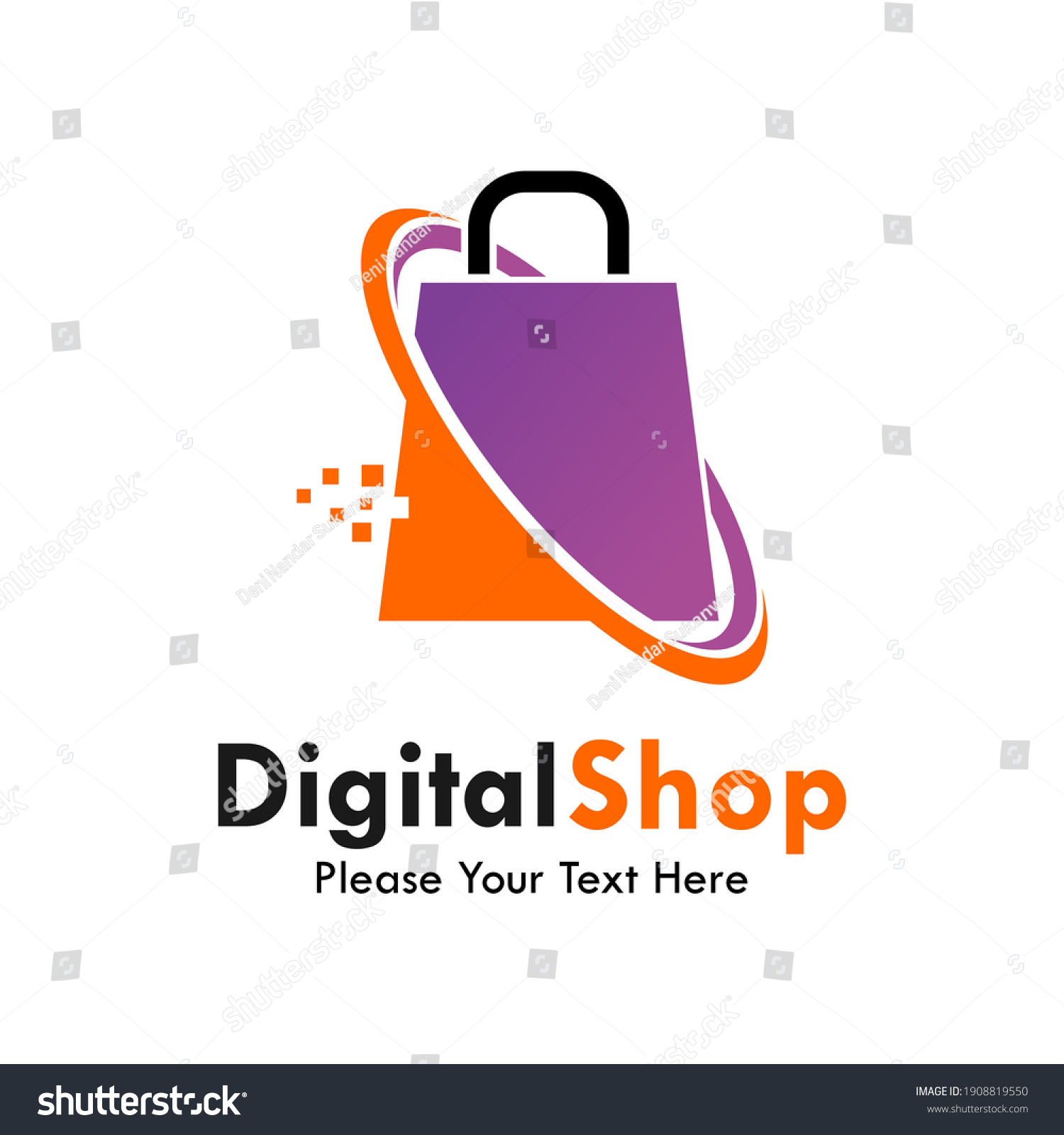 Digital Shop Logo Template Illustration Stock Vector (Royalty Free ...