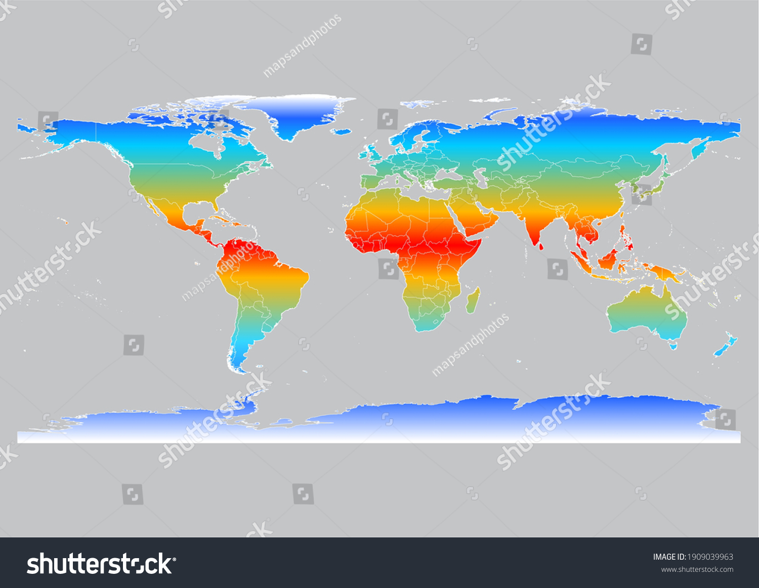 Map Displaying Cliamte Zones Vector Map Stock Vector (Royalty Free ...