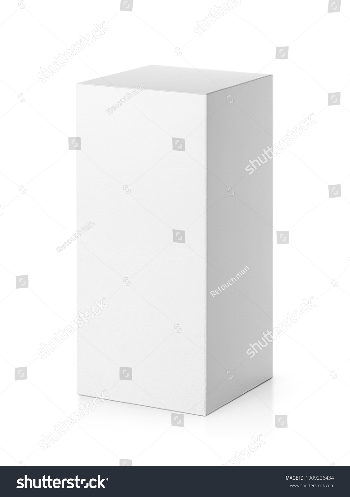 Blank Packaging White Cardboard Box Isolated Stock Photo 1909226434 