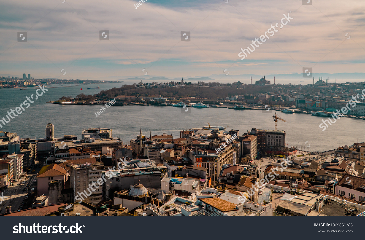 Istanbul Turkey January 31 2021 Aerial Stock Photo 1909650385 ...