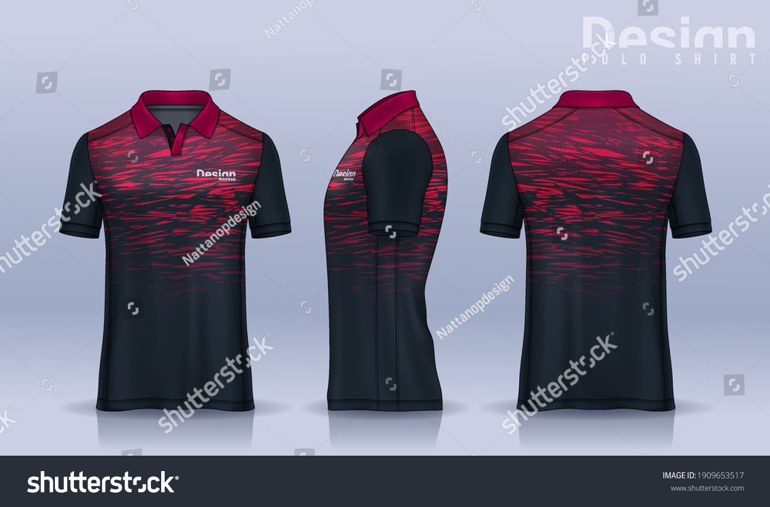 Tshirt Templates Design Uniform Front Back Stock Vector (Royalty Free ...