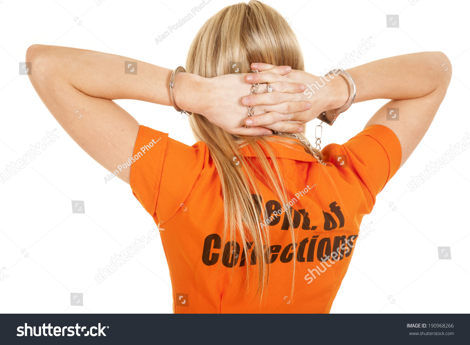 Woman Her Orange Jump Suit Wearing Stock Photo 190968266 Shutterstock Woman Her Orange Jump Suit Wearing Stock Photo 190968266 Shutterstock