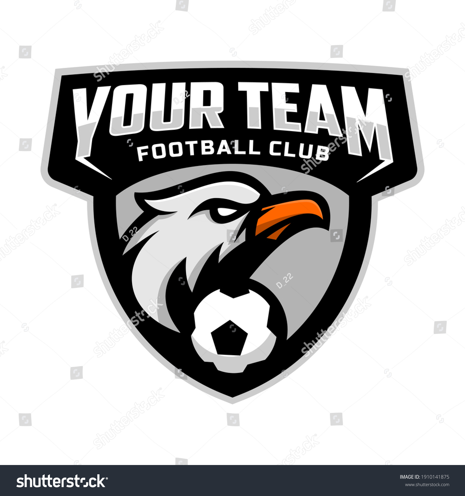 Eagle Mascot Football Team Logo School Stock Vector (Royalty Free ...