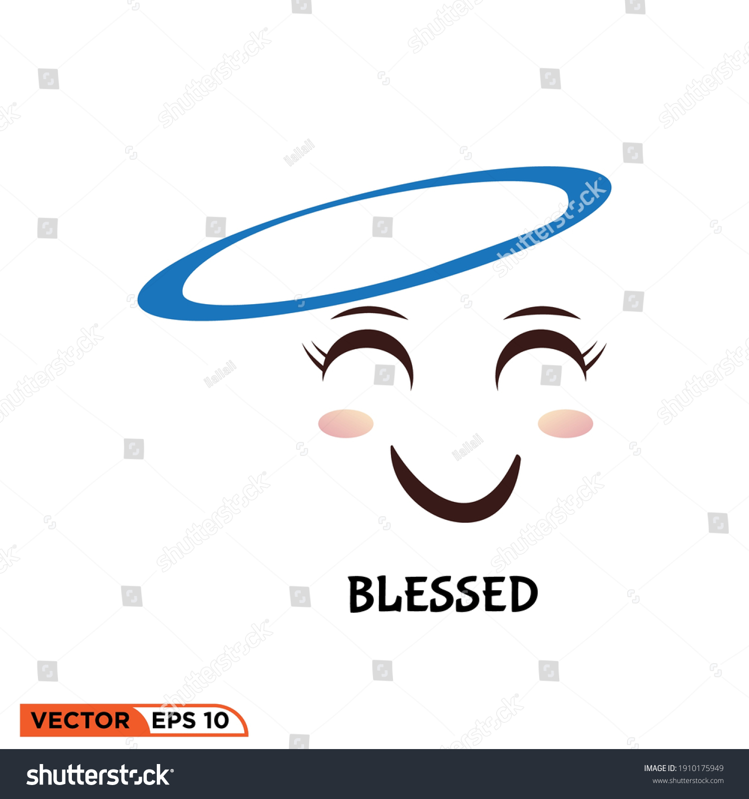 Illustration Vector Graphic Emotion Blessed Good Stock Vector Royalty Free 1910175949