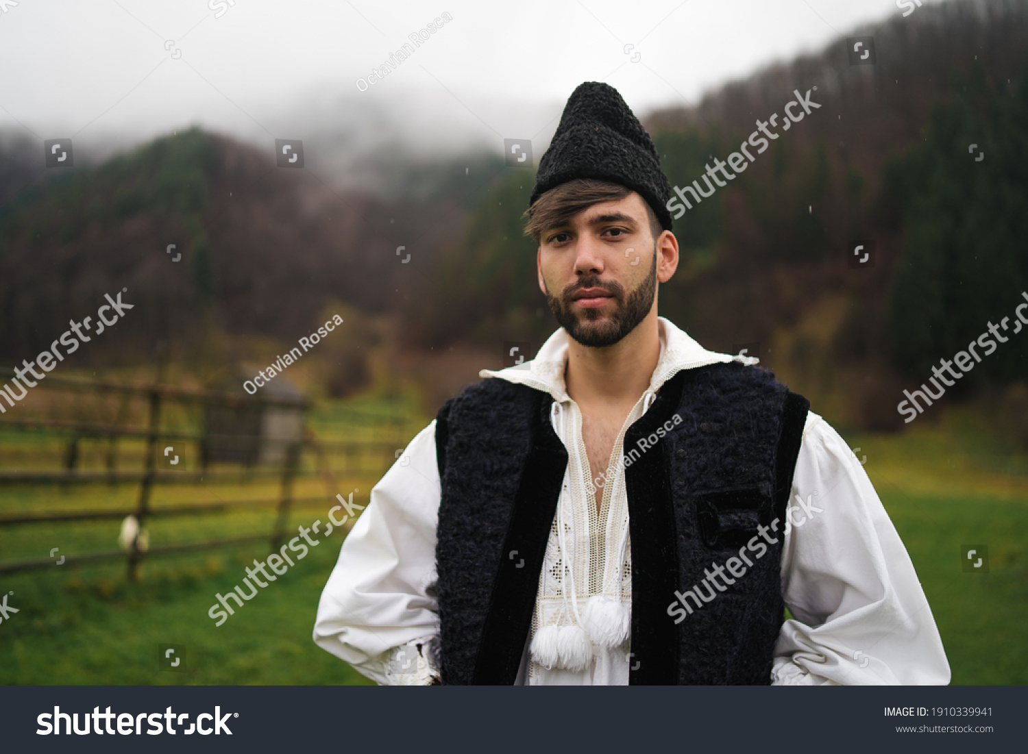 Young Man Dressed Traditional Outfit Northern Stock Photo 1910339941 ...