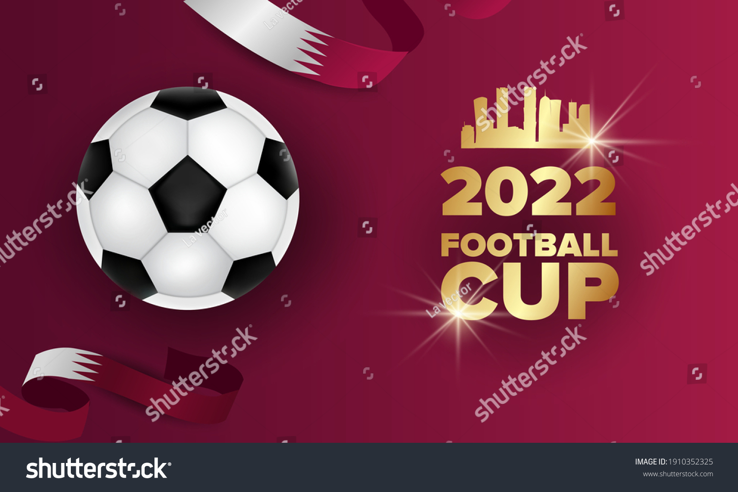 Football Tournament Football Cup Background Design Stock Vector ...