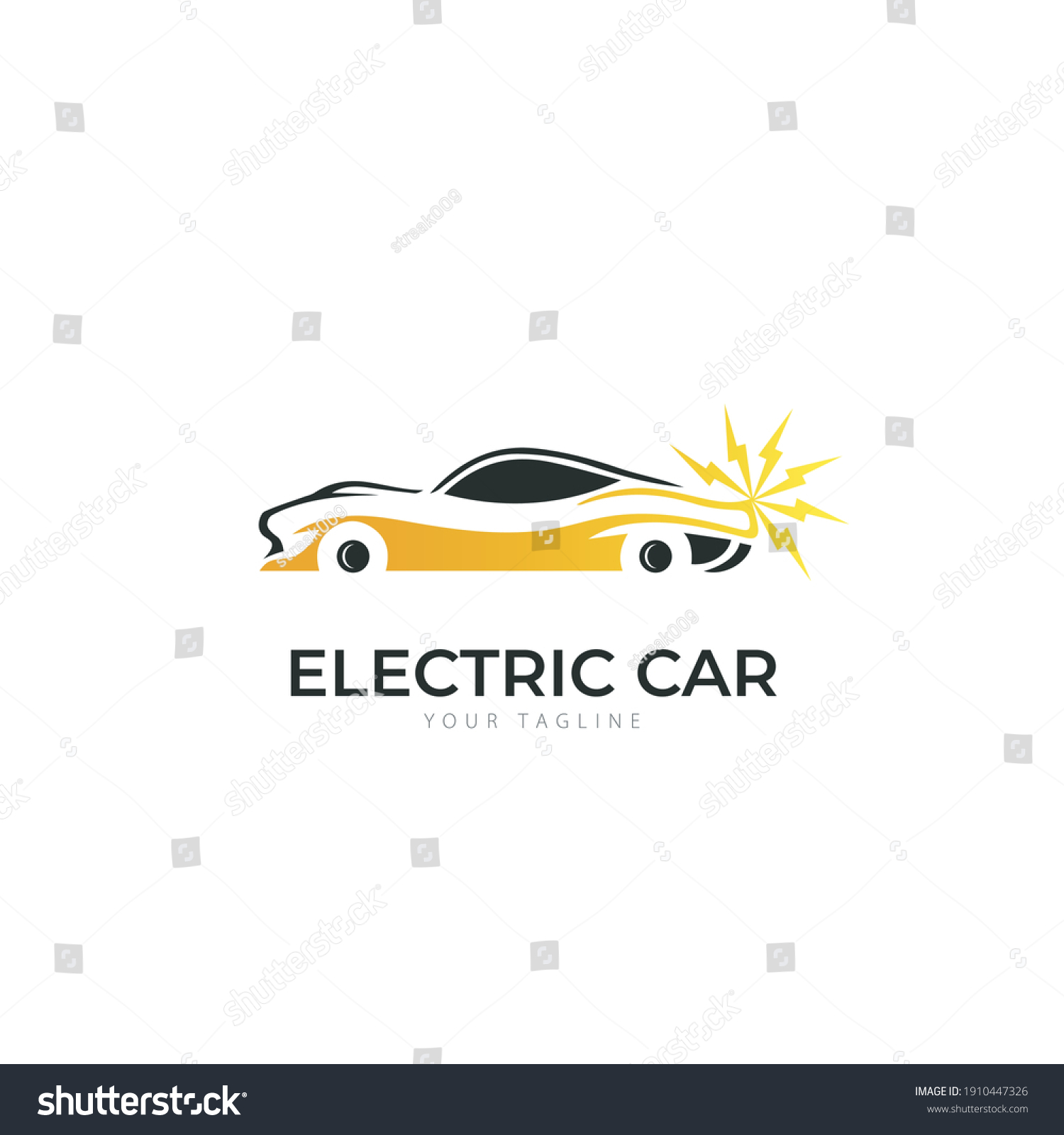 Electric Car Logo Design Symbol Template Stock Vector (Royalty Free ...