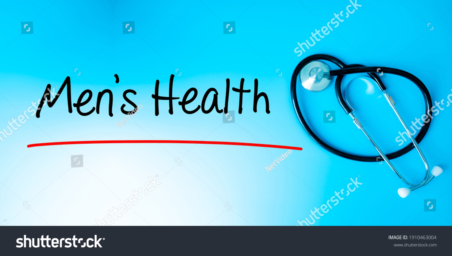 Mens Health Signtext Underline Red Line Stock Photo 1910463004 ...