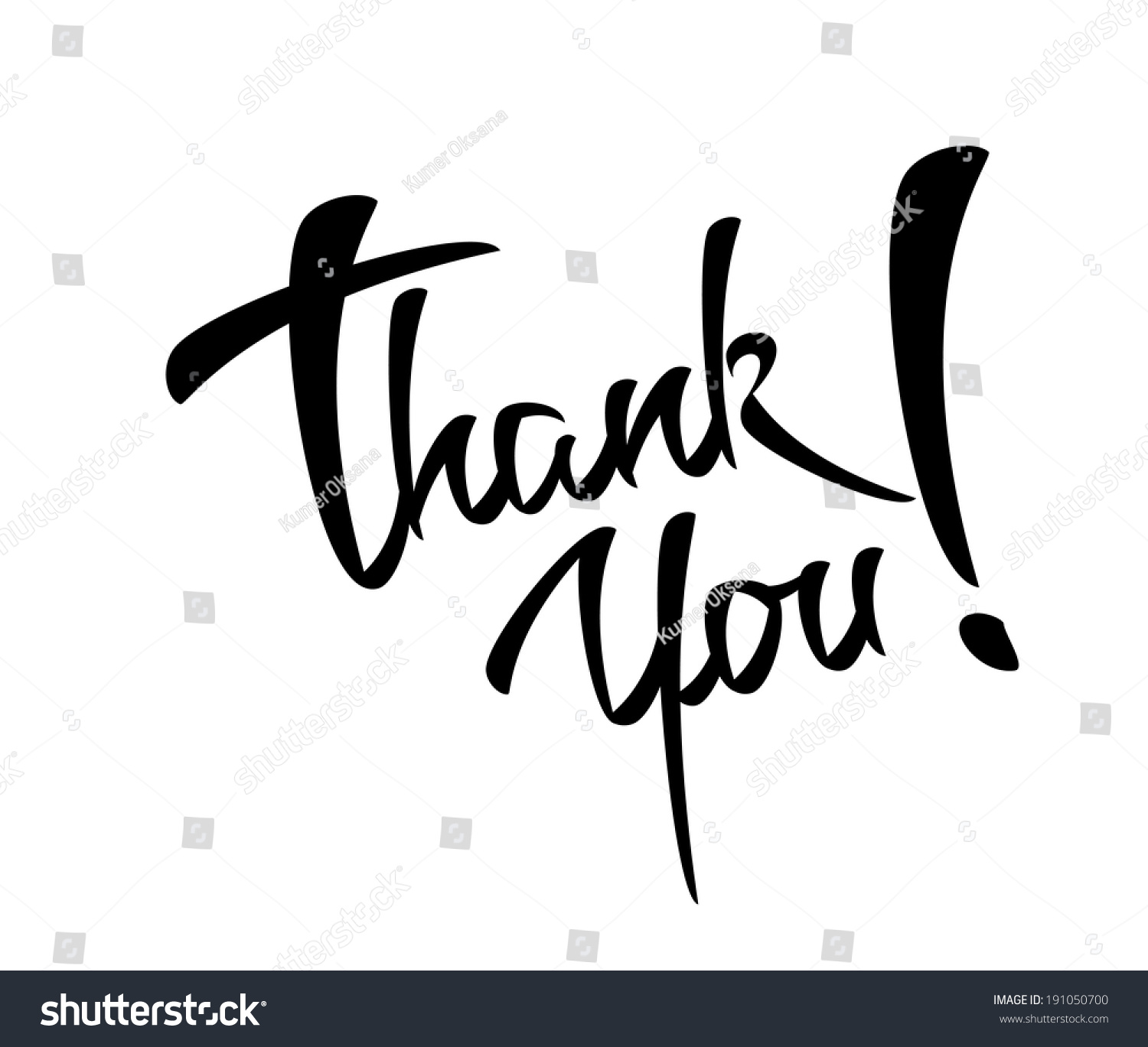 Thank You Hand Lettering Greeting Card Stock Vector (Royalty Free ...