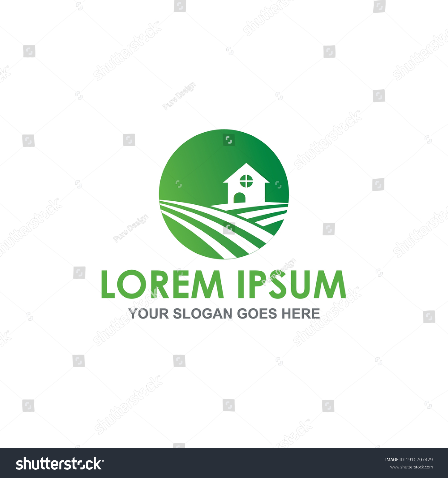 Home Farm Vector Agriculture Logo Stock Vector (Royalty Free ...