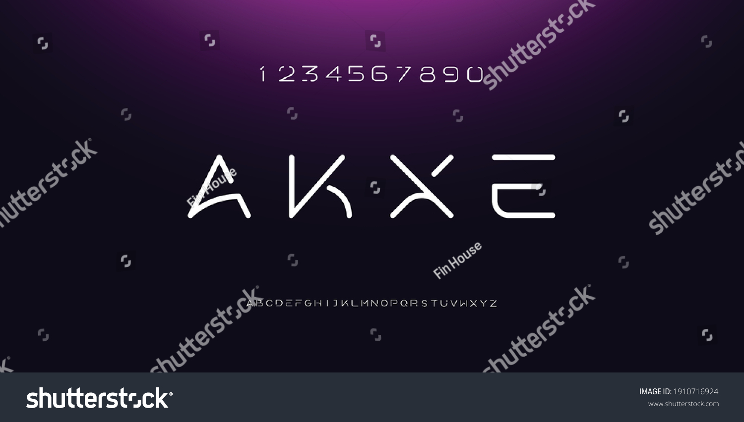 Abstract Minimal Modern Alphabet Fonts Typography Stock Vector (Royalty ...