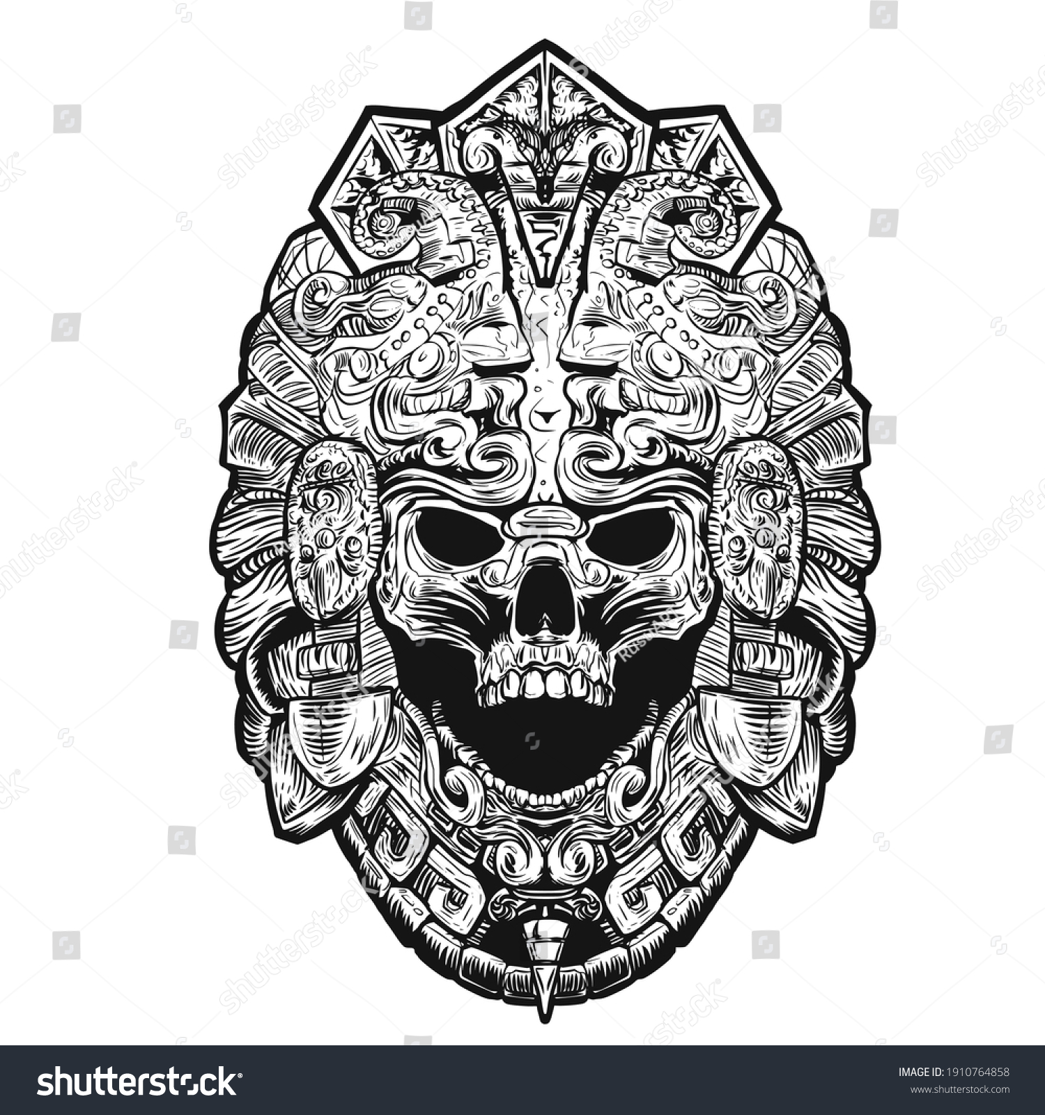 11,106 Aztec Skull Images, Stock Photos & Vectors Shutterstock