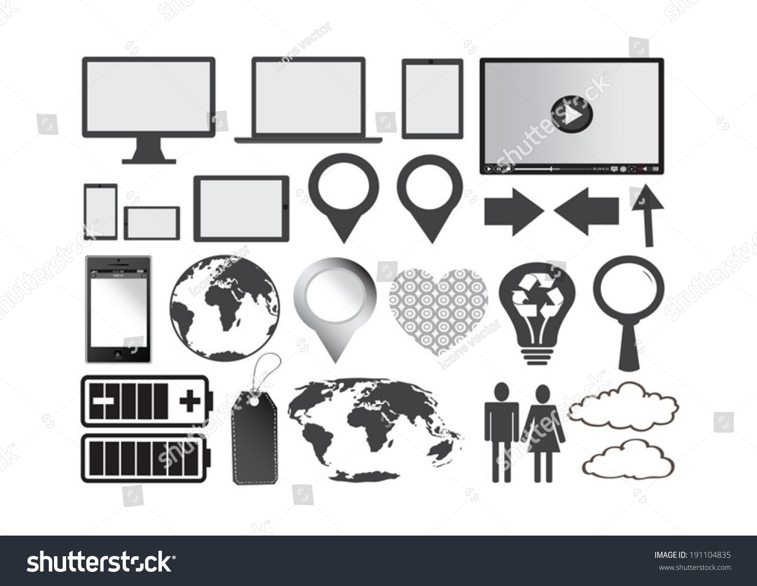 Set Concepts Illustration Trendy Design Seo Stock Vector (Royalty Free ...