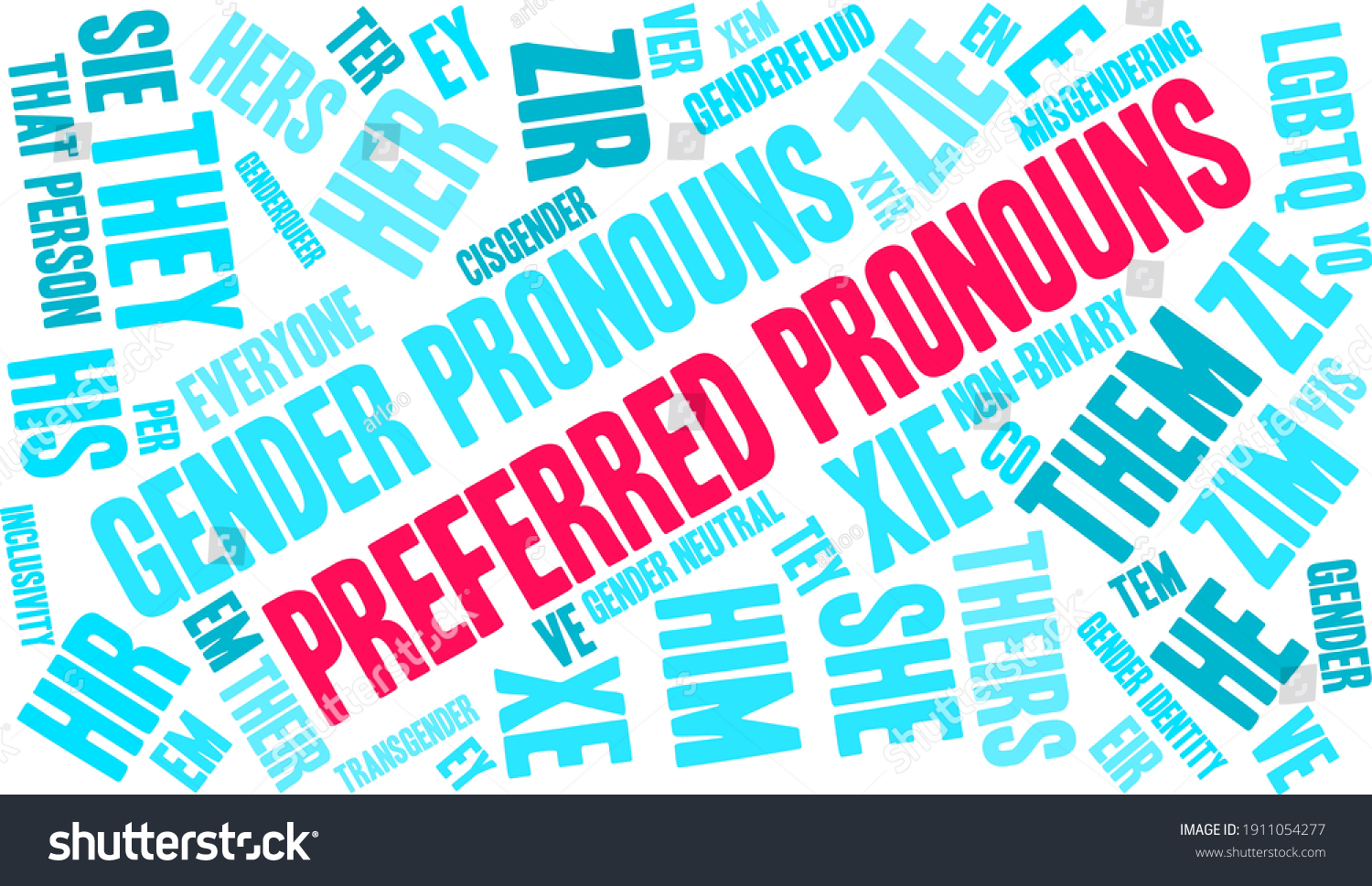 Preferred Pronouns On White Background Stock Vector (Royalty Free ...