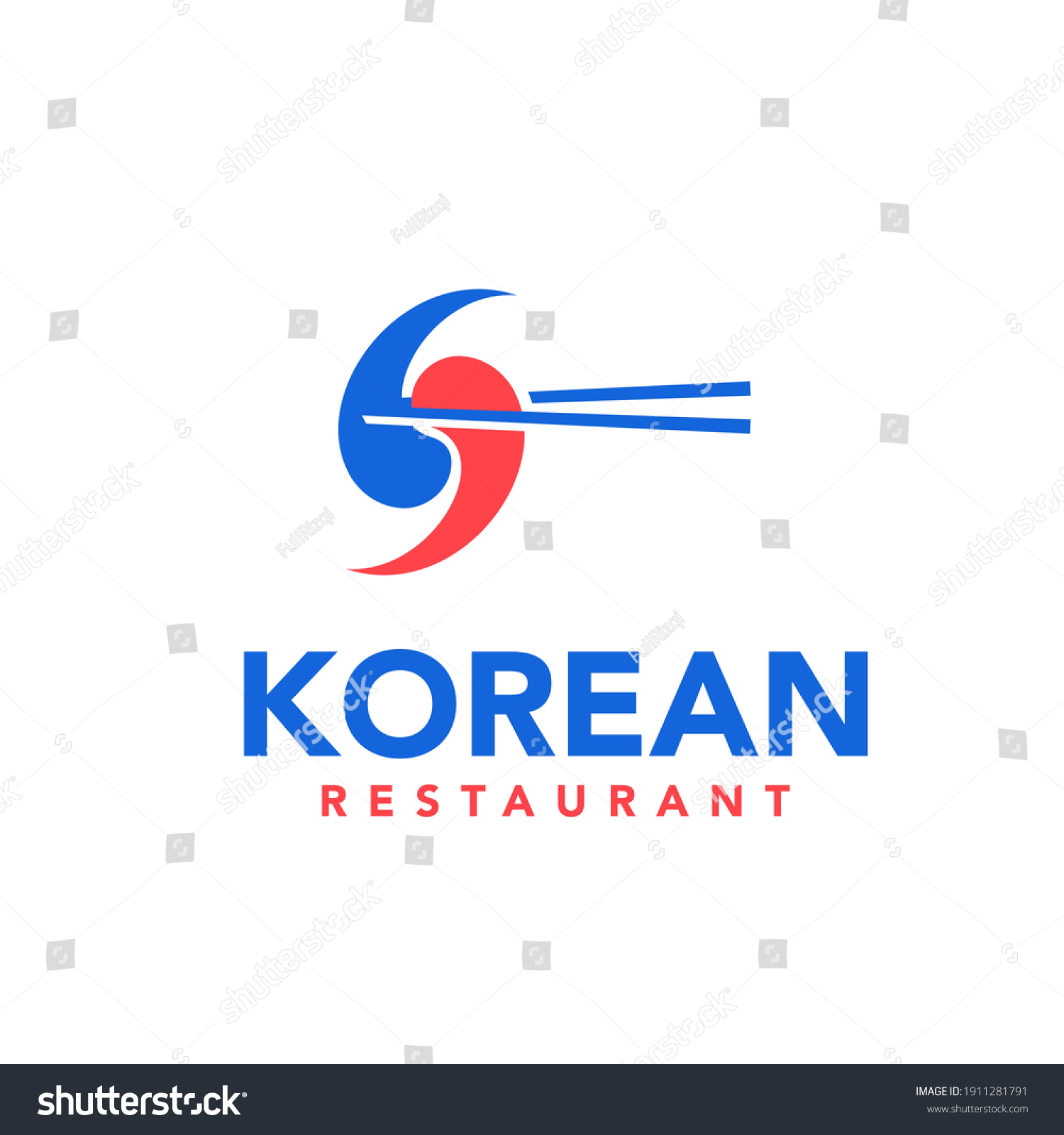 Korean Food Korean Restaurant Logo Korea Stock Vector Royalty Free