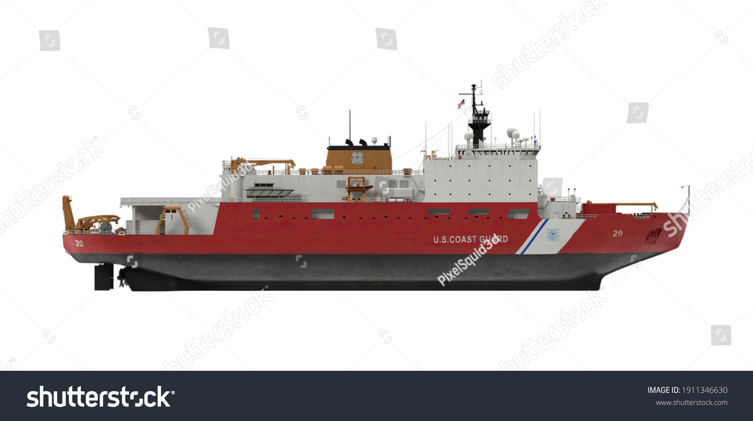 Icebreaker 3d Illustration On White Background Stock Illustration ...