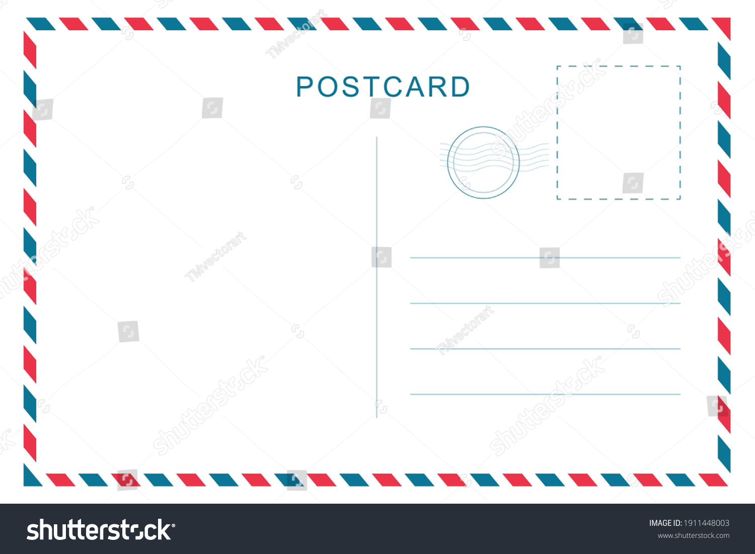 Vintage Postcard White Paper Texture Travel Stock Vector (Royalty Free ...