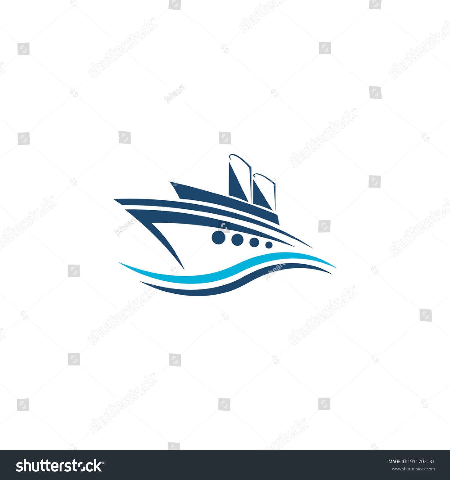 Cruise Ship Logo Icon Design Template Stock Vector (Royalty Free ...