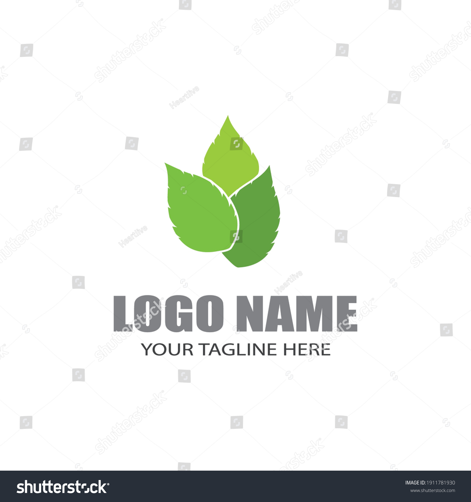 Logos Green Tree Leaf Ecology Nature Stock Vector (Royalty Free ...