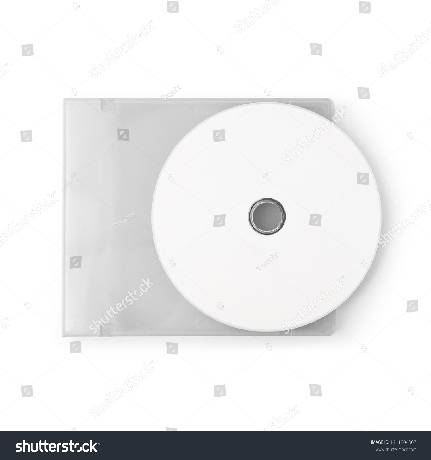 Realistic White Cd Box Cover Template Stock fotografie 1911804307 ...